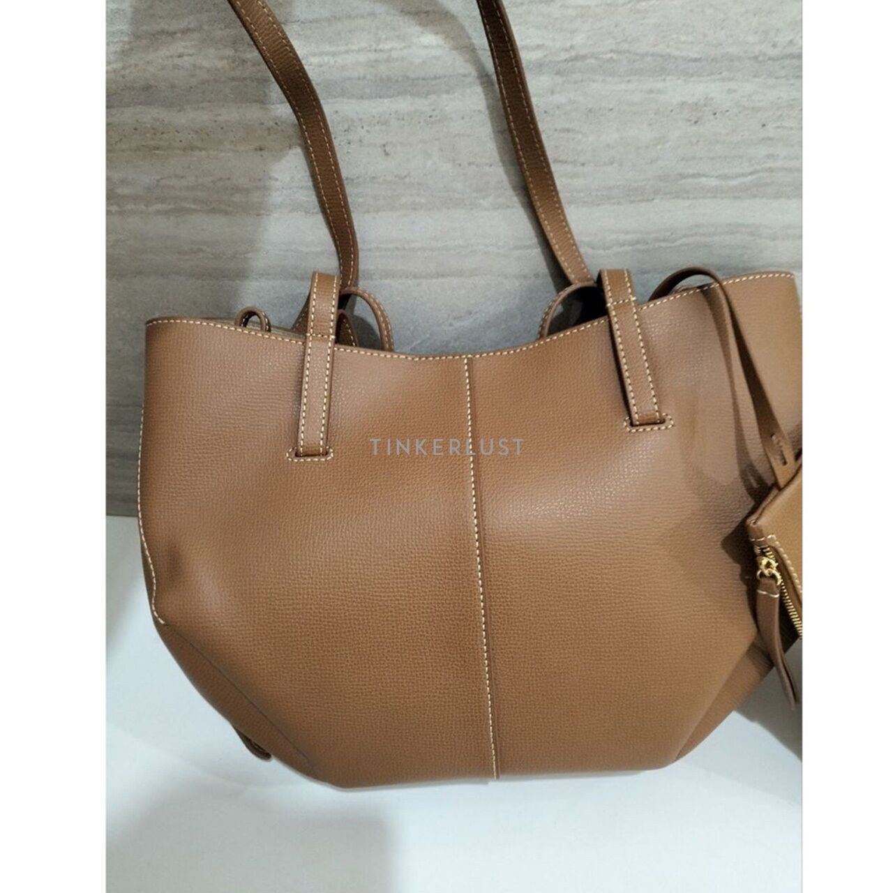 Polene Cyme Mini Camel Shoulder Bag