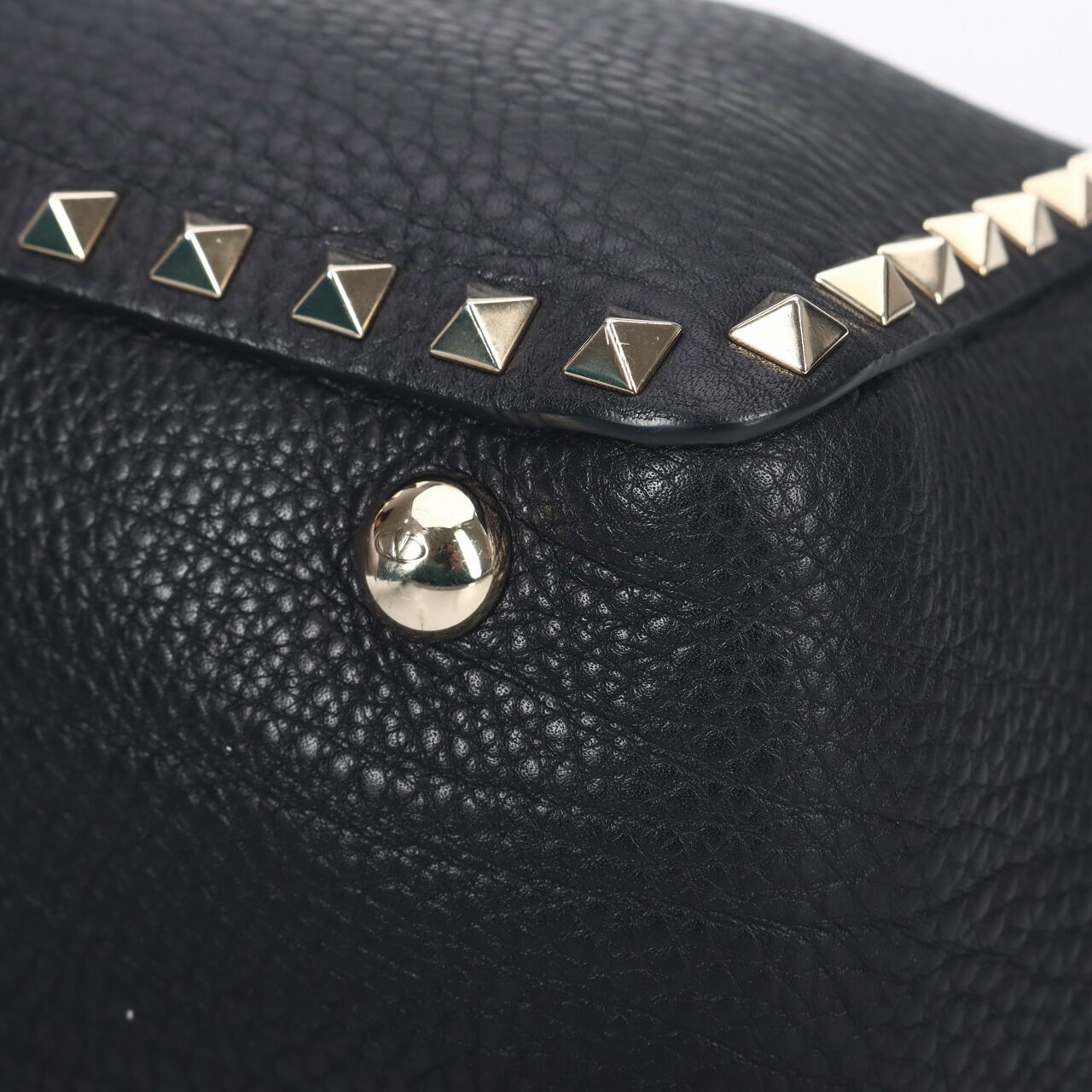 Valentino Garavani Black GHW Satchel Bag