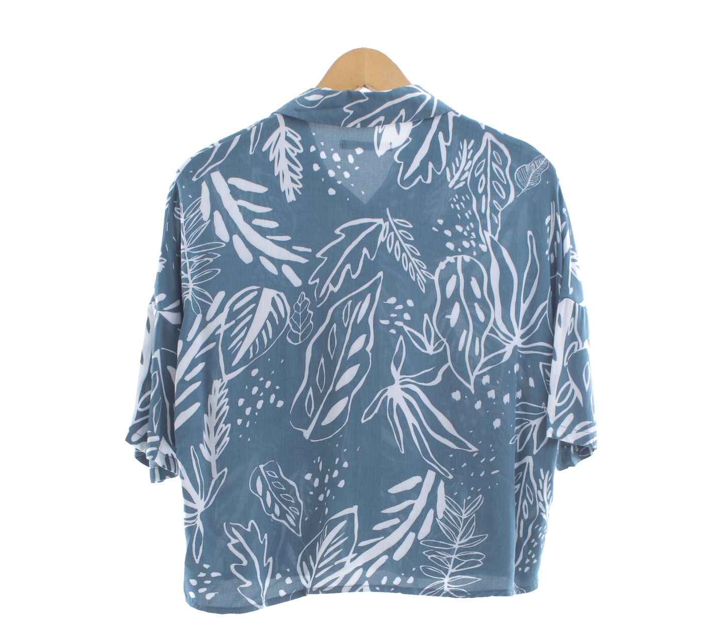 Pull&Bear Turquoise Leaft Shirt