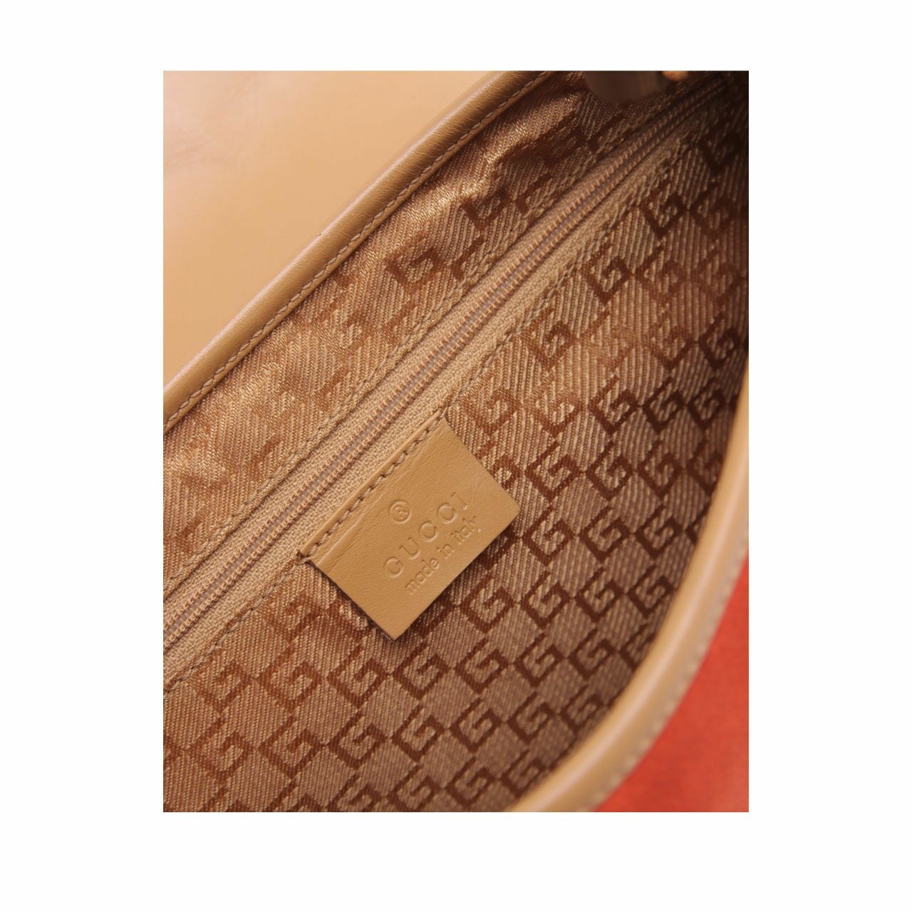 Gucci Orange & Khaki Shoulder Bag