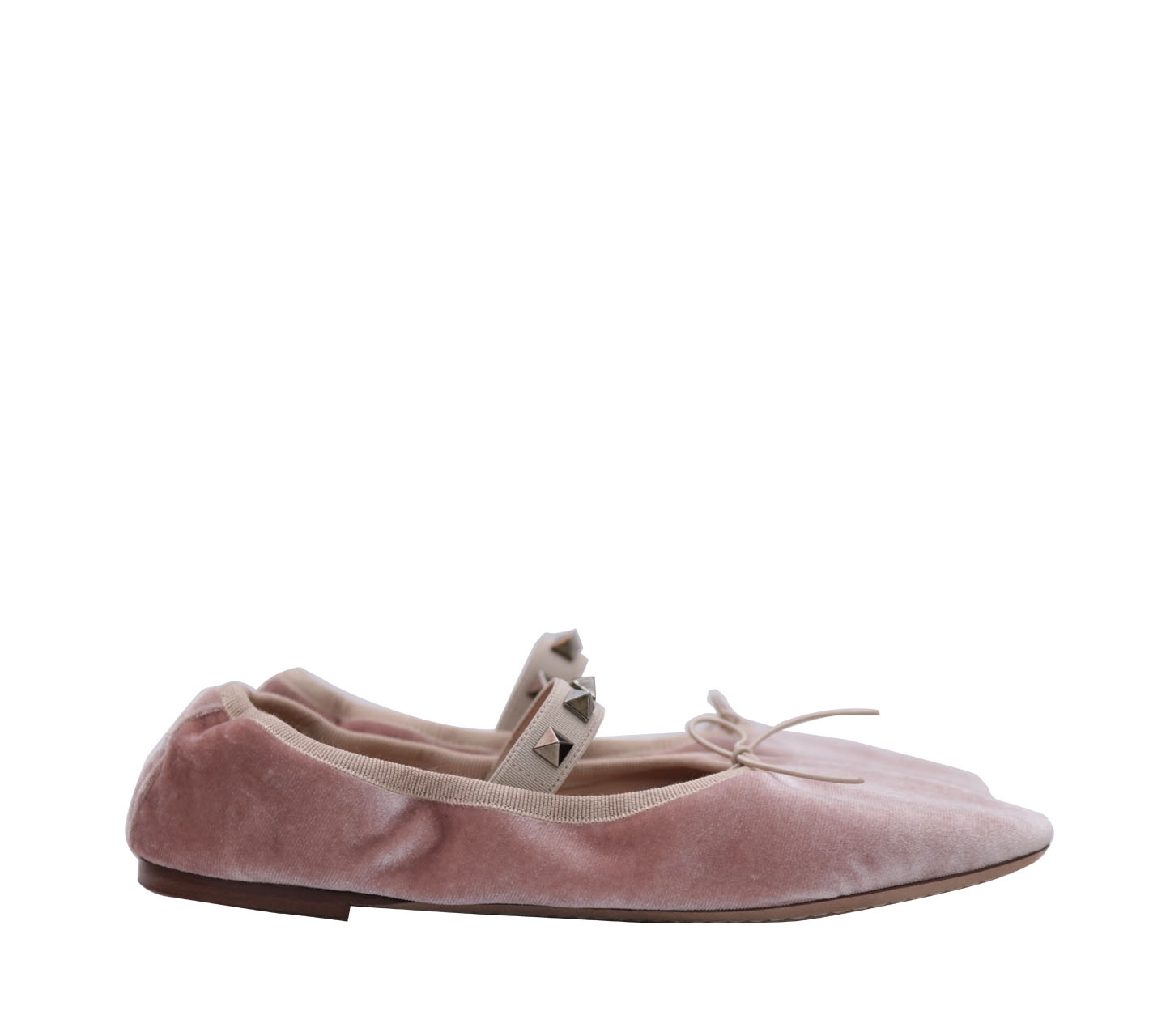 Valentino Pink Ballerina Velvet Flats