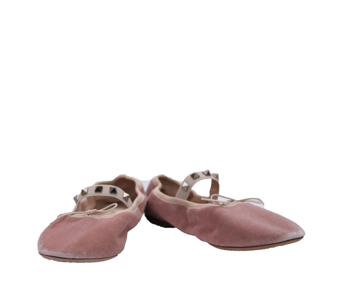 Valentino Pink Ballerina Velvet Flats