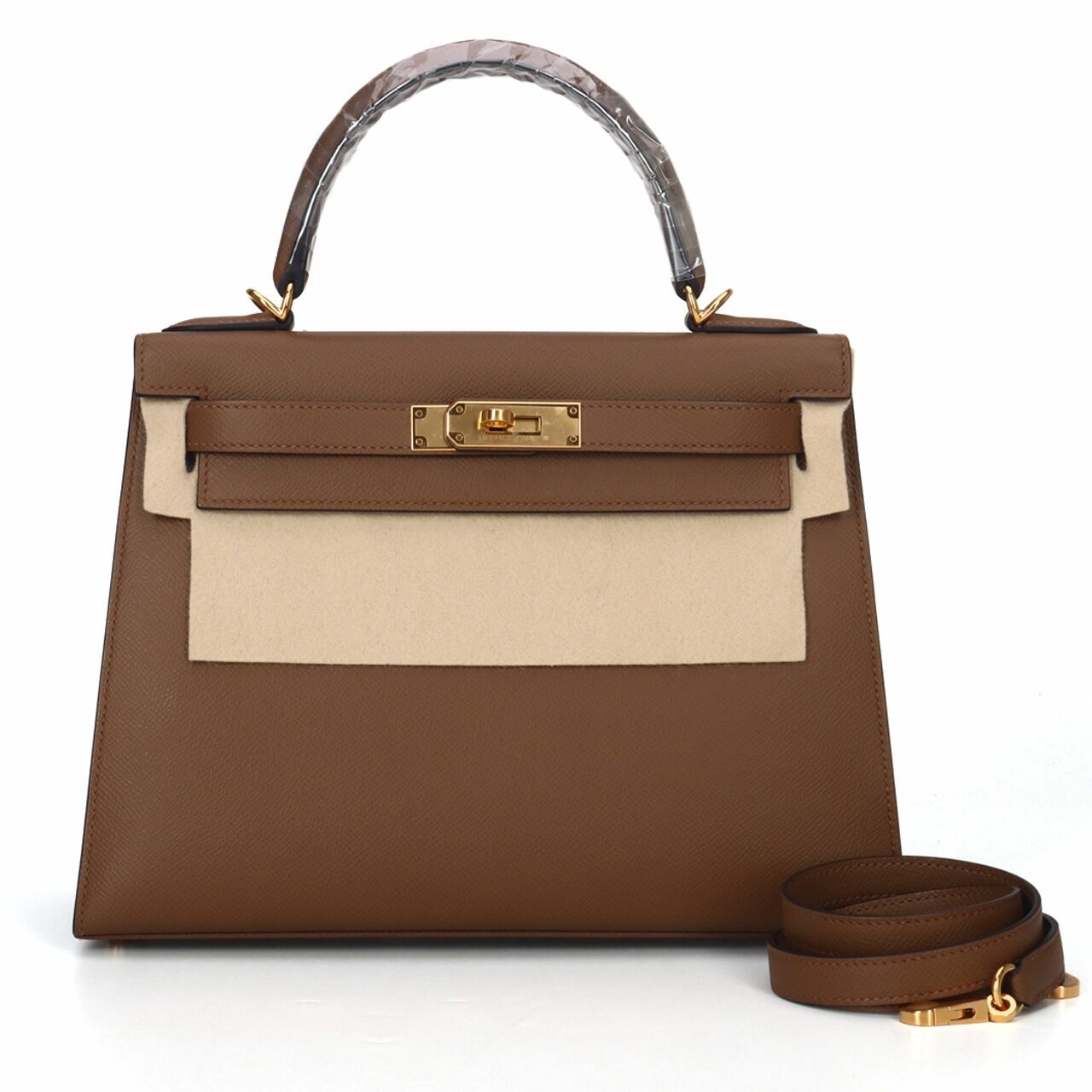 Hermes Kelly 28 Alezan Sellier Epsom GHW Satchel