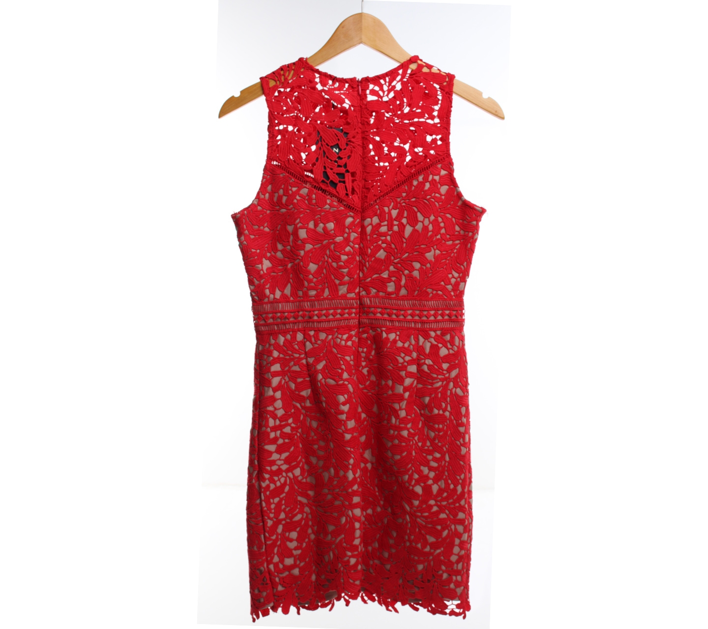 Zalora Red And Light Brown Lace Mini Dress