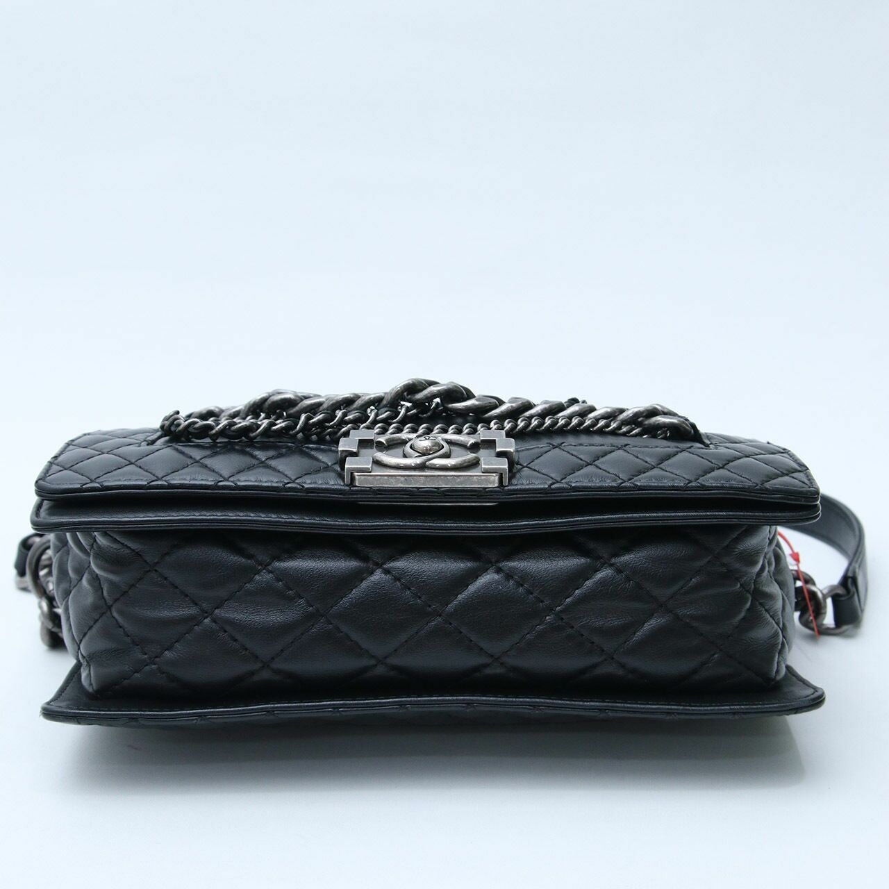 Chanel Boy Med Rock Black Calfskin Shoulder Bag