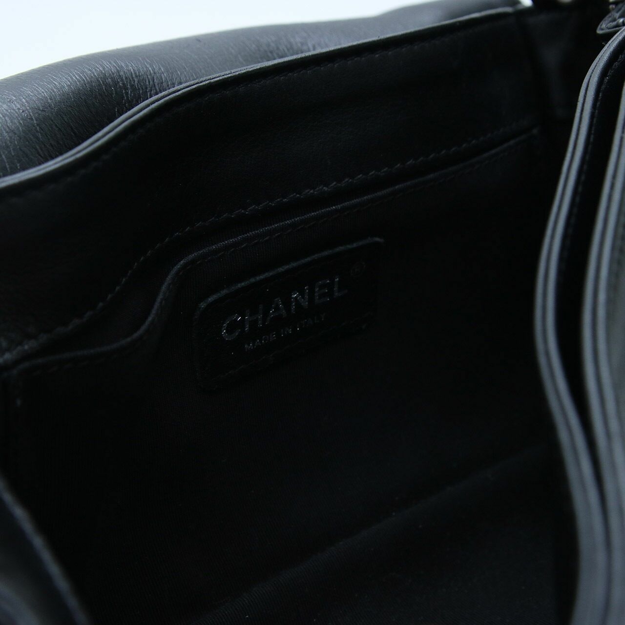 Chanel Boy Med Rock Black Calfskin Shoulder Bag