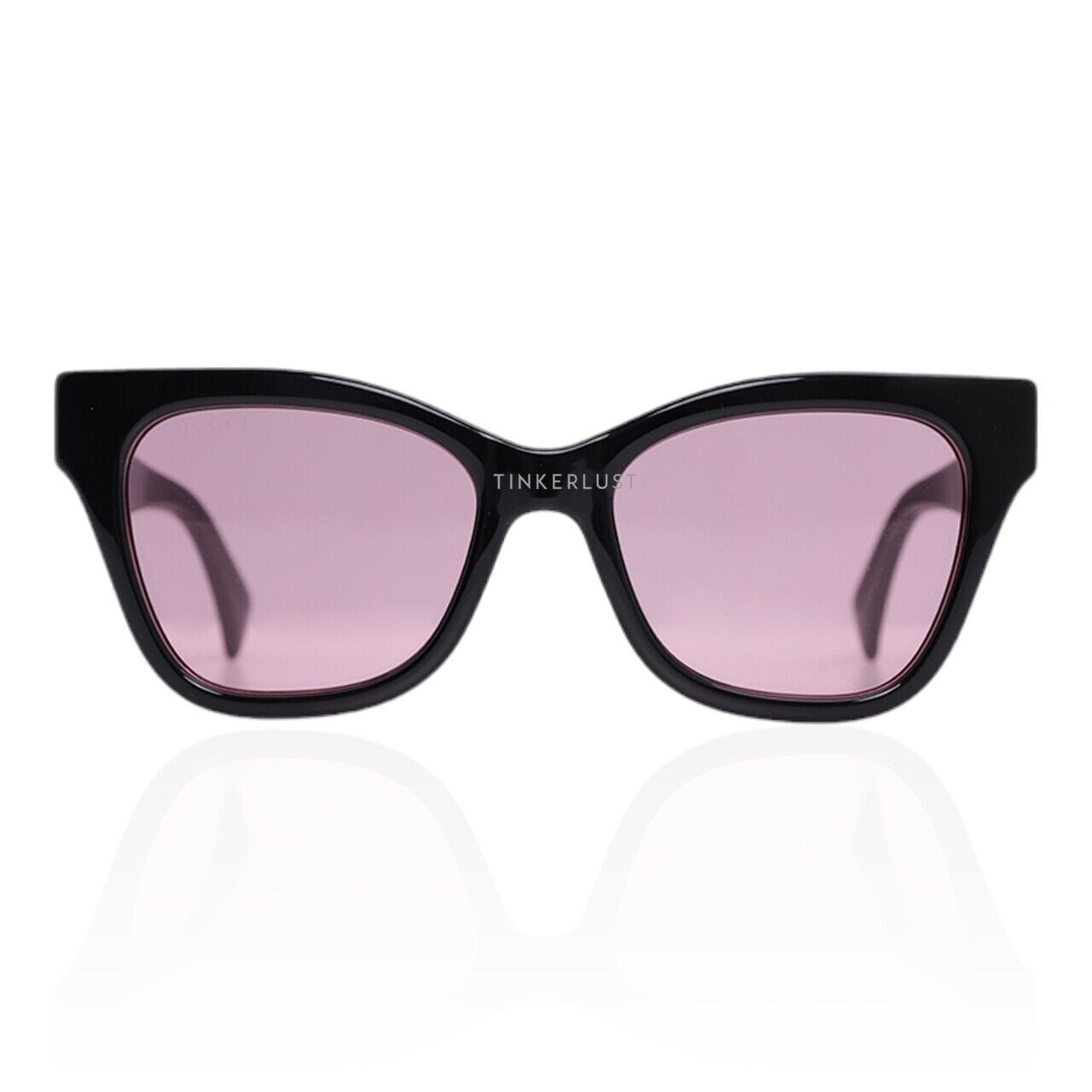 Gucci Logo Print Tinted Black/Pink Acetate Sunglasses