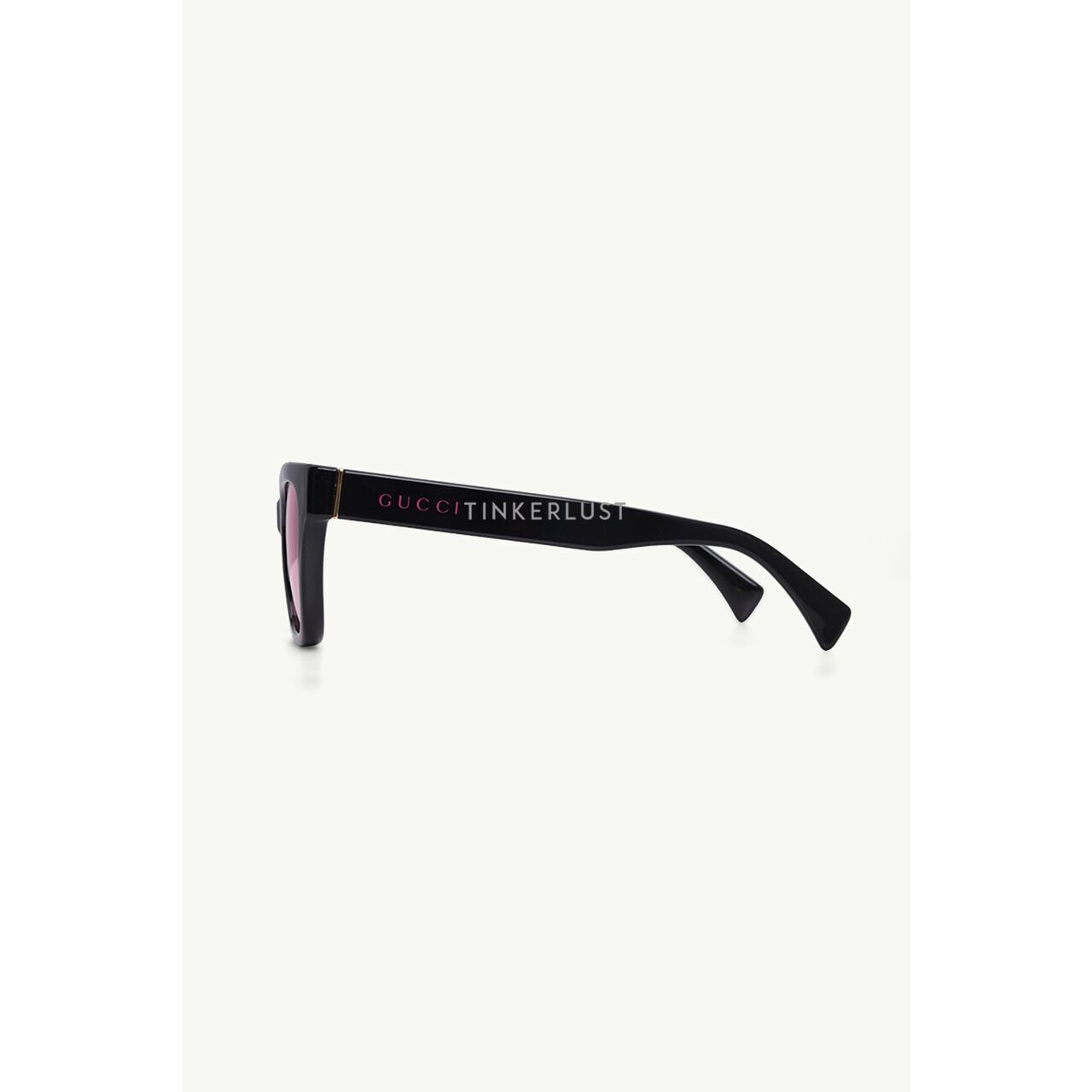 Gucci Logo Print Tinted Black/Pink Acetate Sunglasses