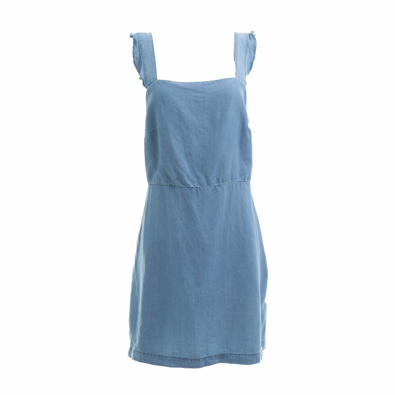 Zara Blue Overall Mini Dress