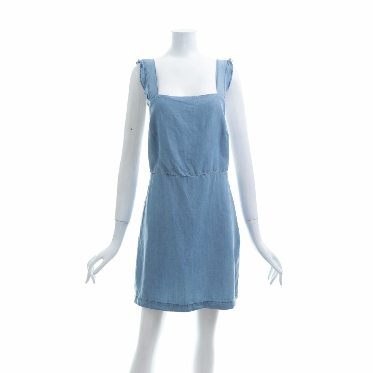 Zara Blue Overall Mini Dress