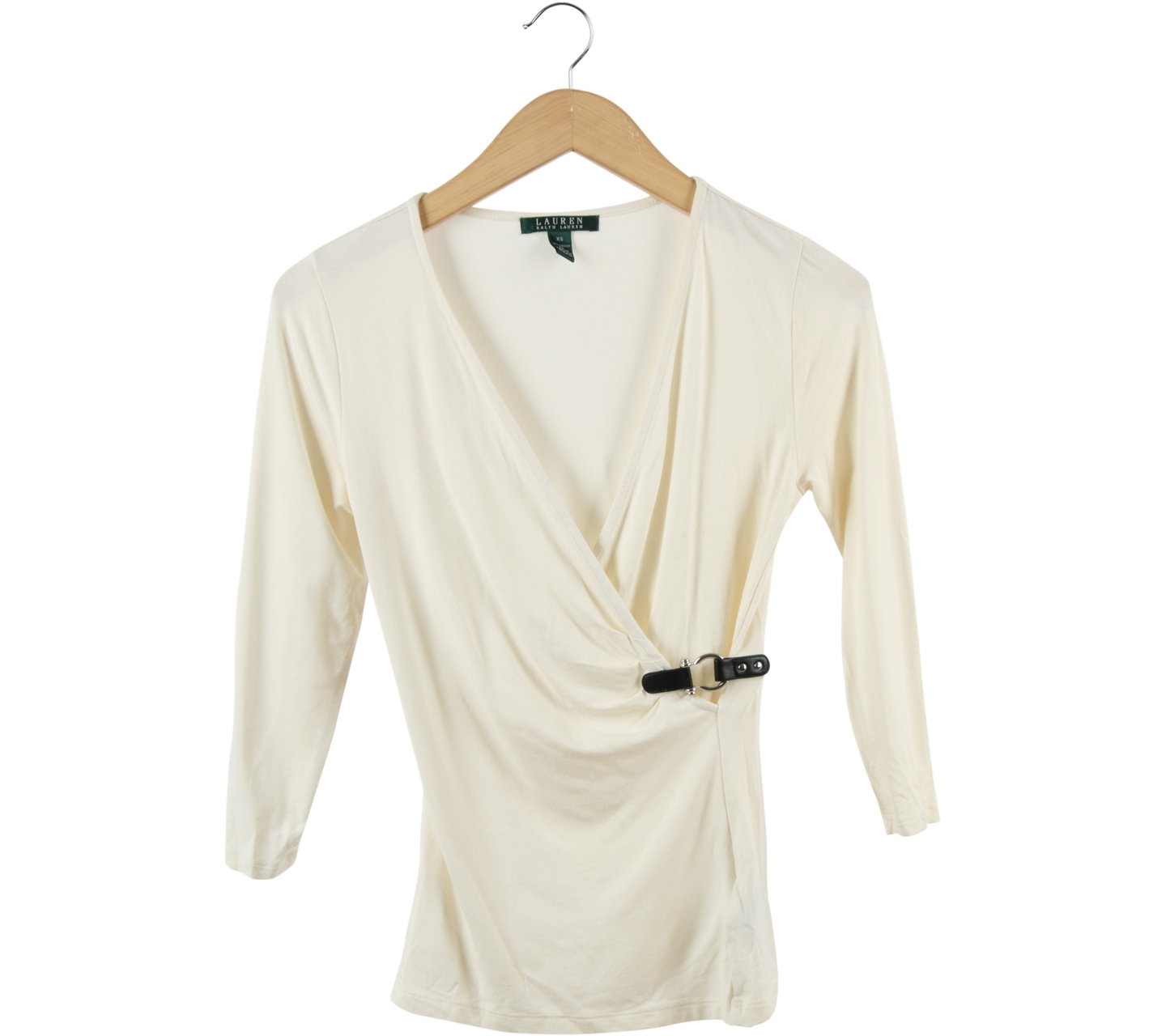 Ralph Lauren Off White Wrap Blouse