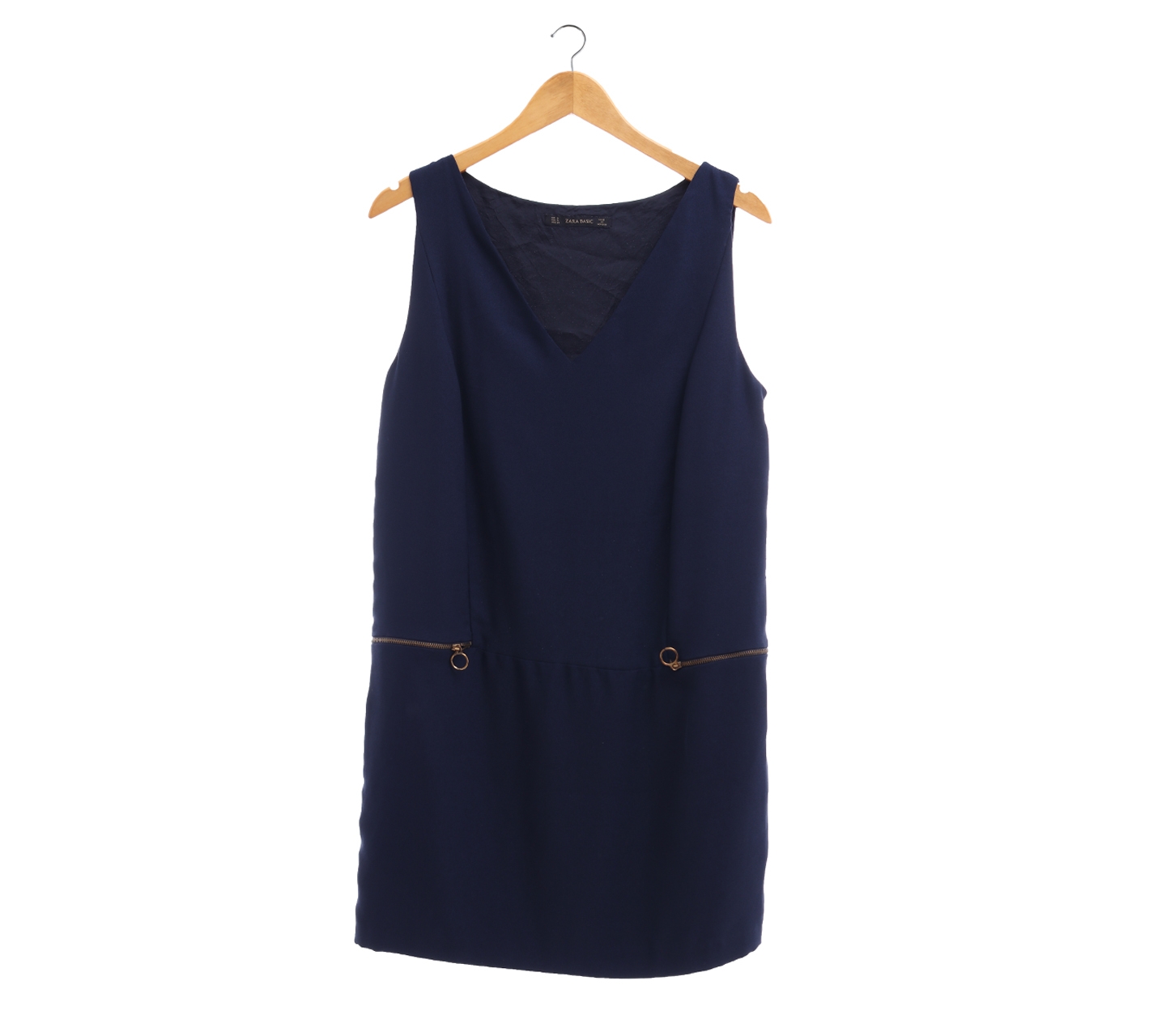 Zara Dark Blue V-Neck Mini Dress