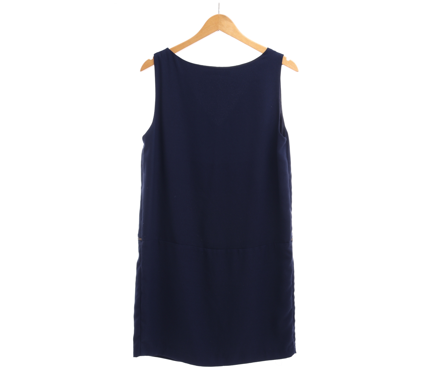 Zara Dark Blue V-Neck Mini Dress