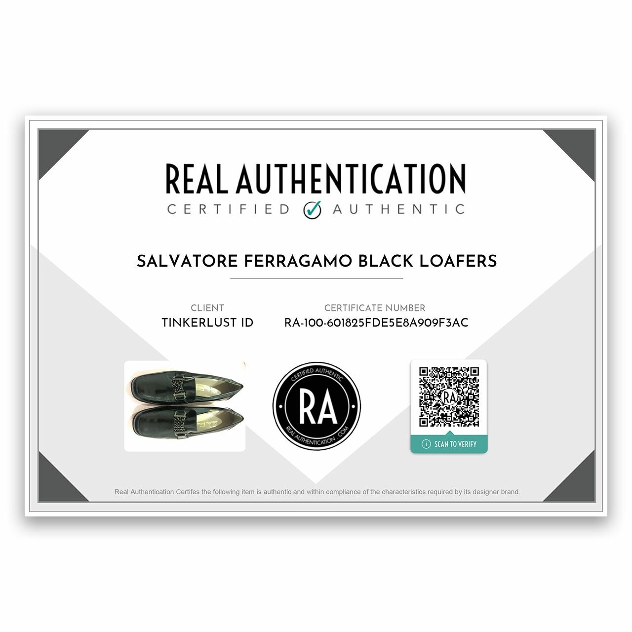 Salvatore Ferragamo Black Loafers