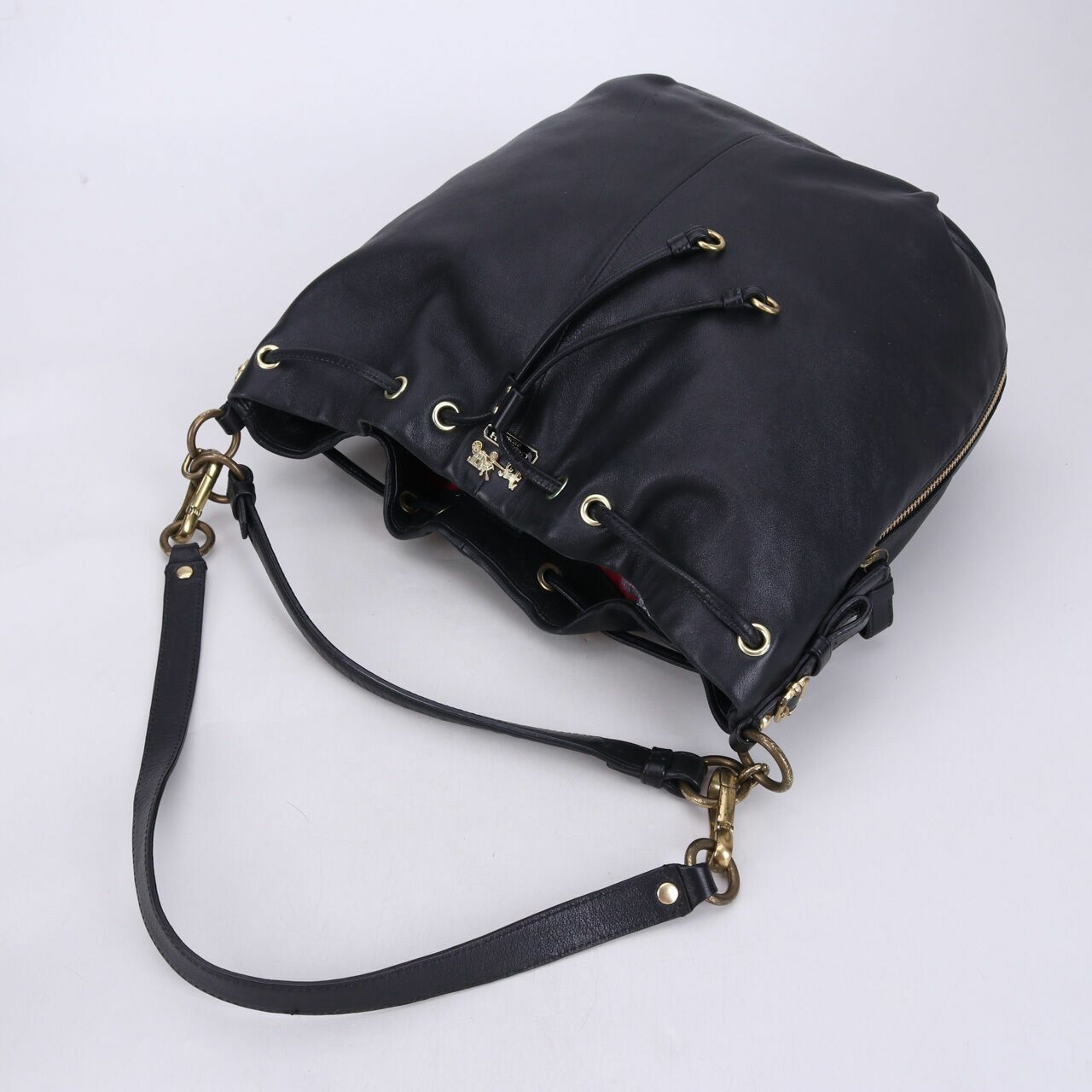 Coach Madison Marielle Drawstring Black Satchel Bag