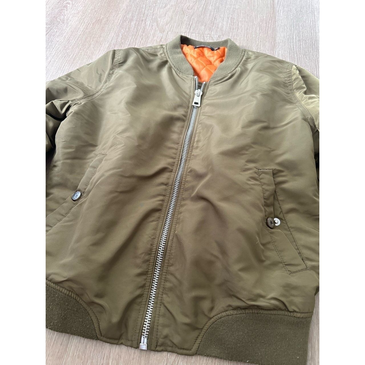 Stradivarius Green Jaket Bomber Jacket Size S