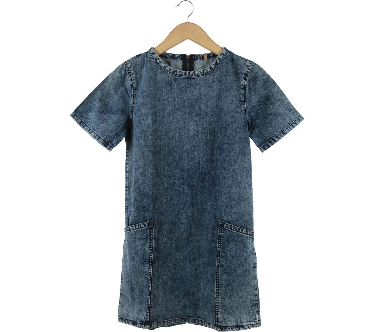 Topshop Blue Denim Mini Dress