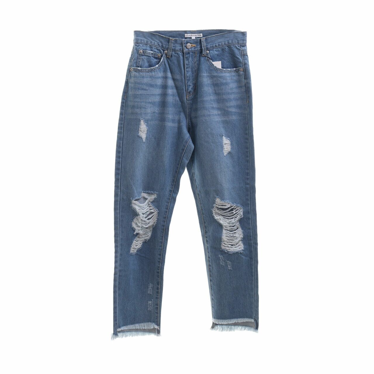 Private Collection Blue Ripped Long Pants