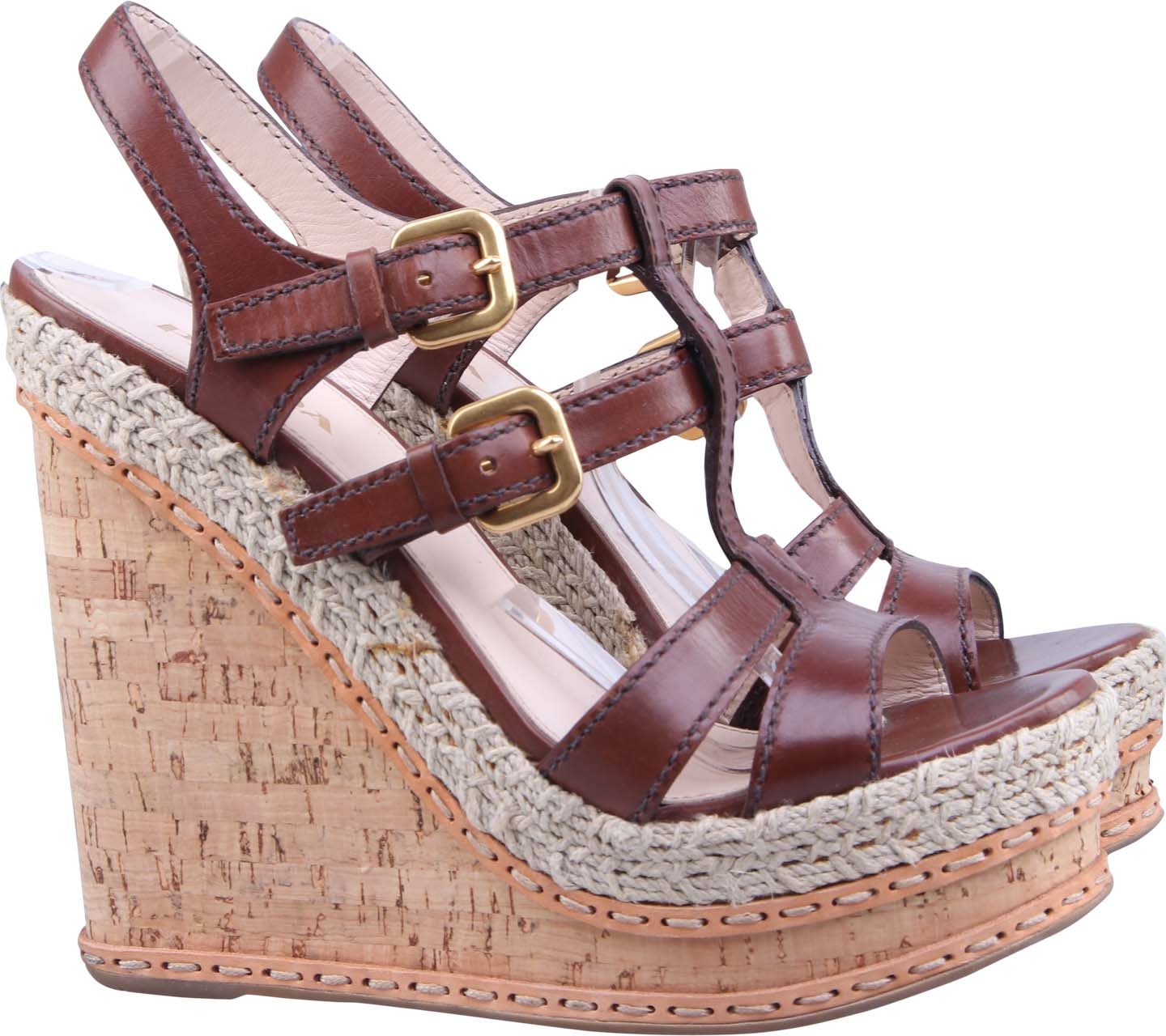 Prada Brown Wedges