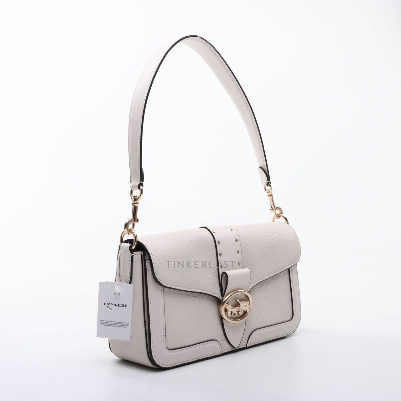 Coach 5497 Georgie Shoulder Bag Rivets Chalk