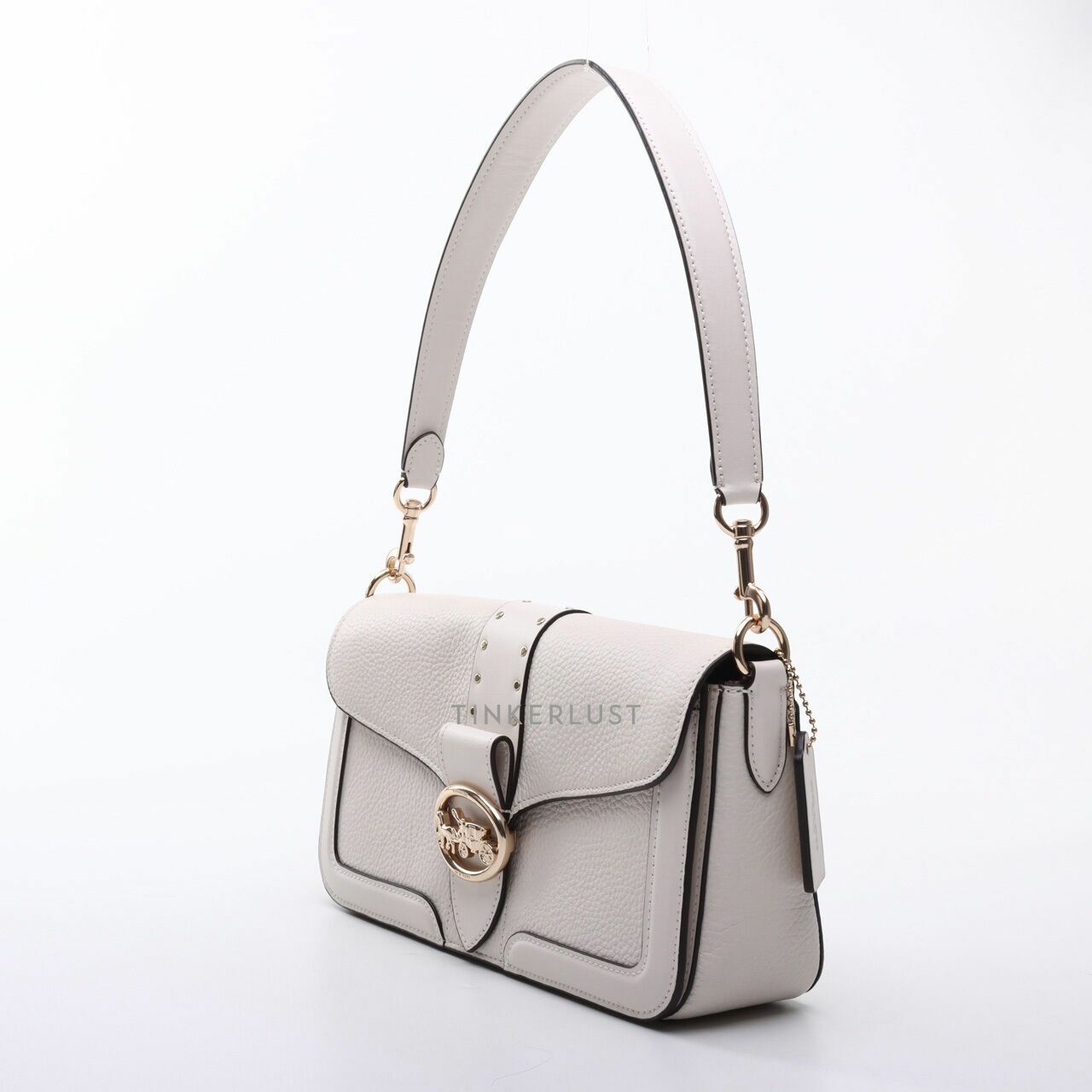 Coach 5497 Georgie Shoulder Bag Rivets Chalk