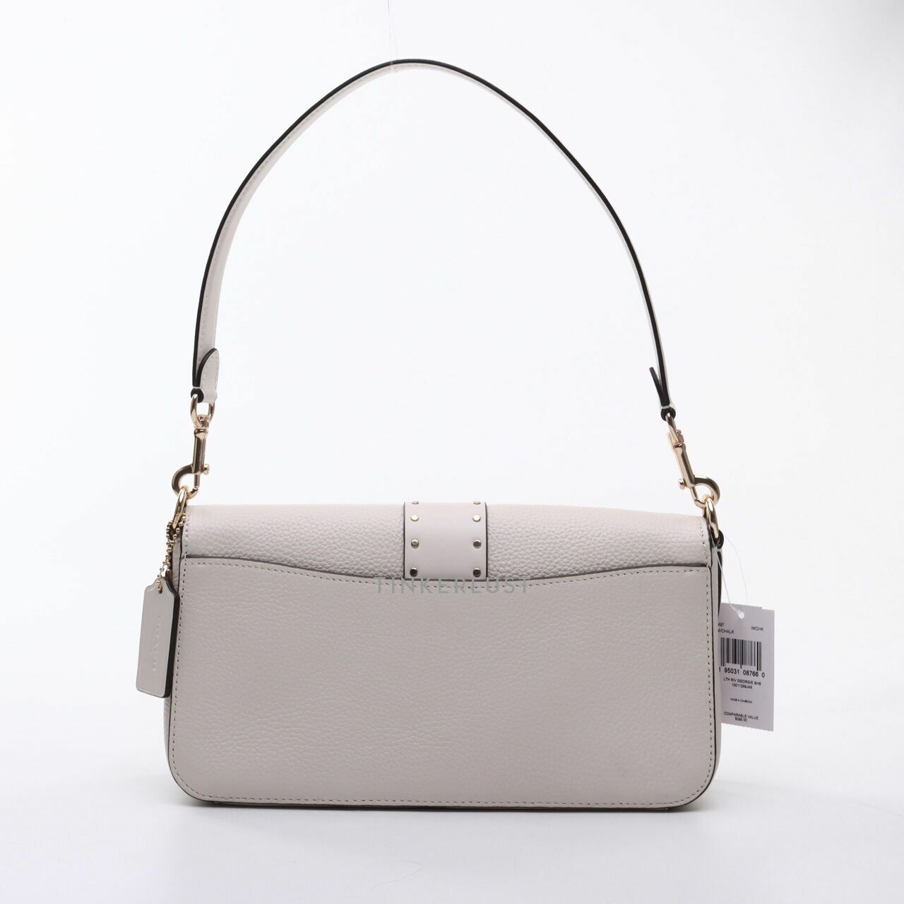 Coach 5497 Georgie Shoulder Bag Rivets Chalk