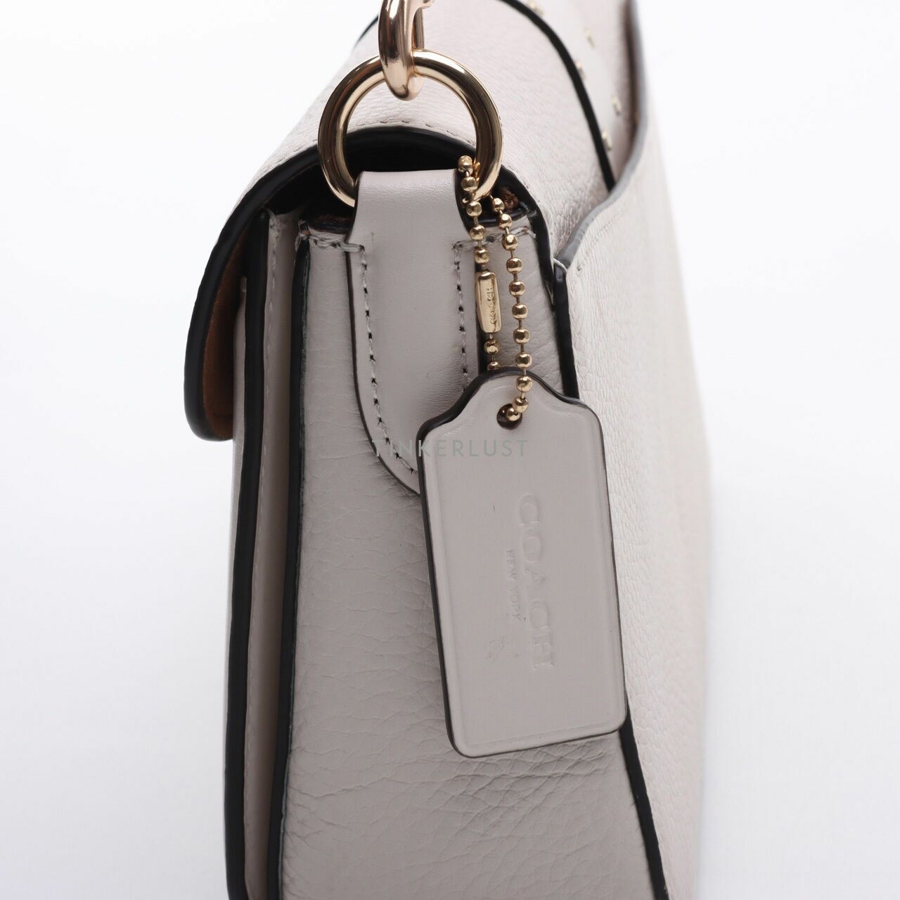 Coach 5497 Georgie Shoulder Bag Rivets Chalk