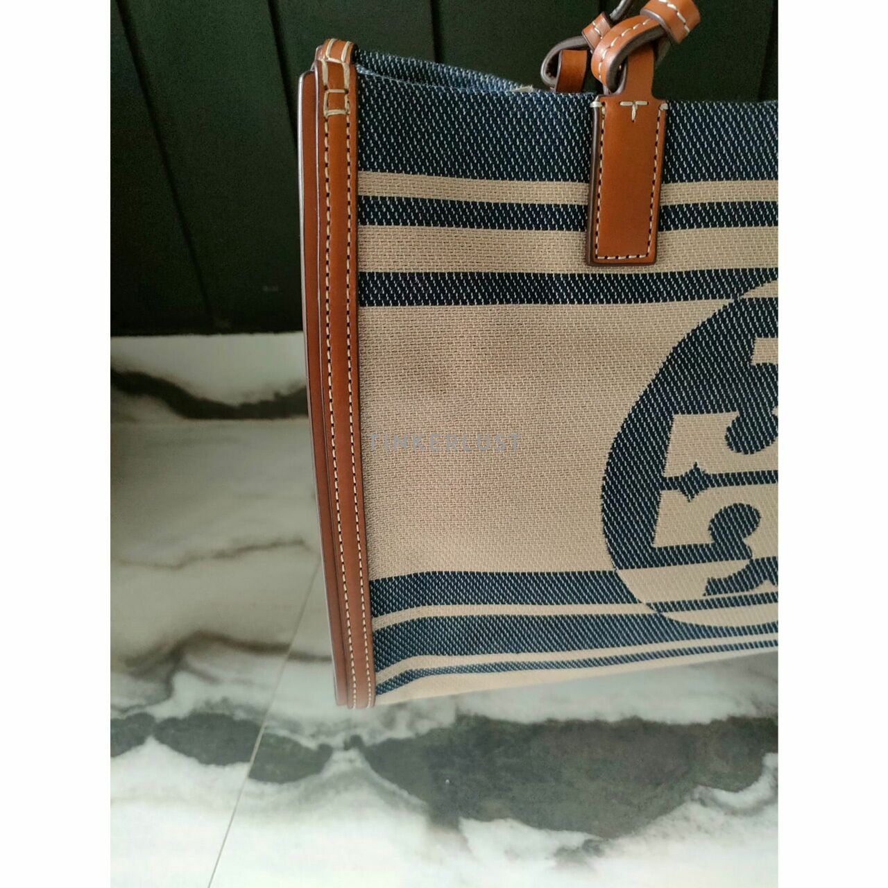 Tory Burch Ella Jacquard Stripe Tote Bag