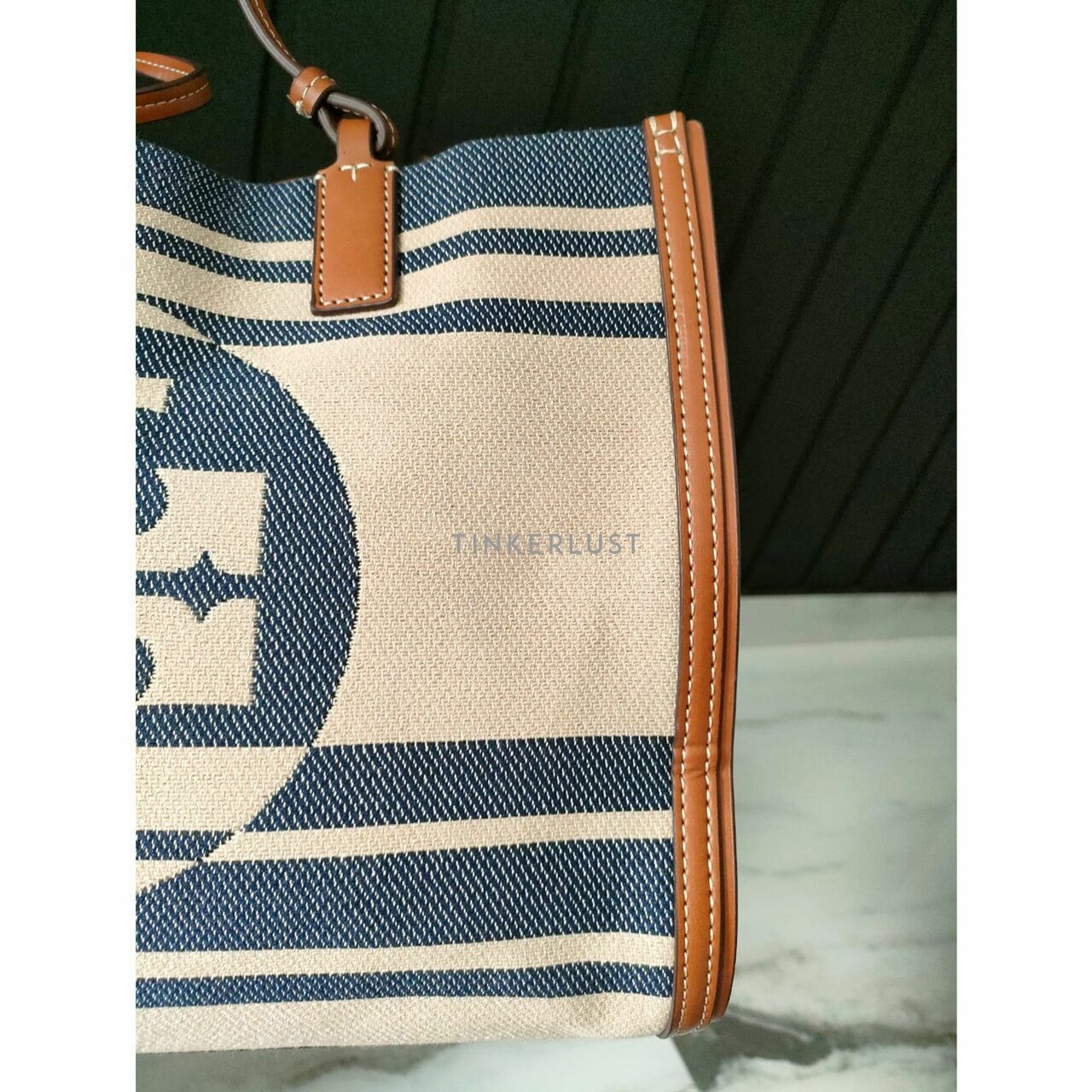 Tory Burch Ella Jacquard Stripe Tote Bag