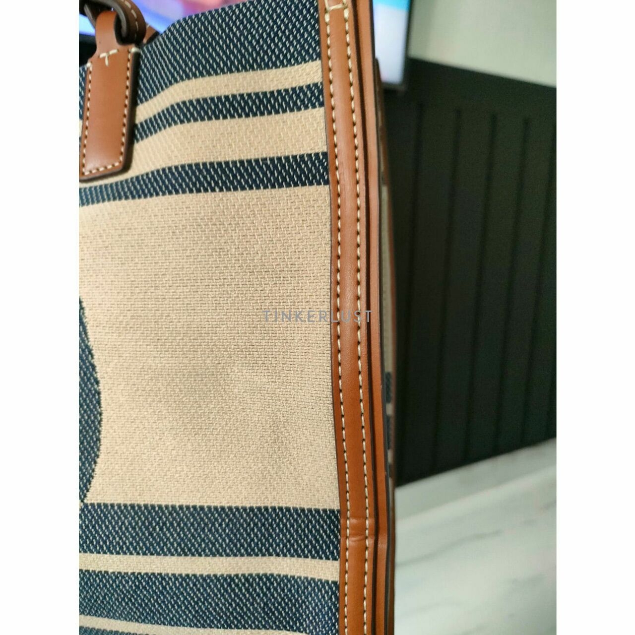 Tory Burch Ella Jacquard Stripe Tote Bag