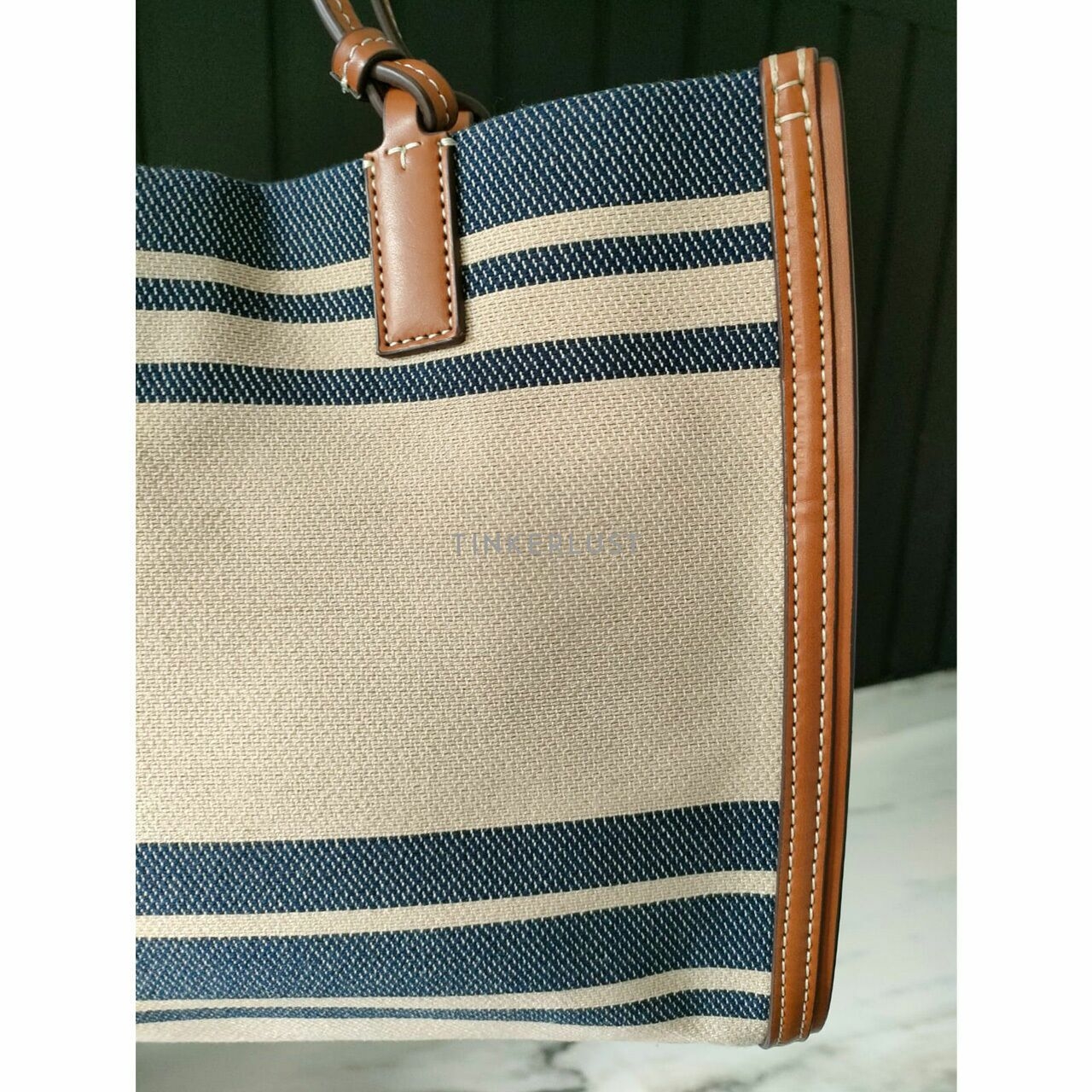 Tory Burch Ella Jacquard Stripe Tote Bag