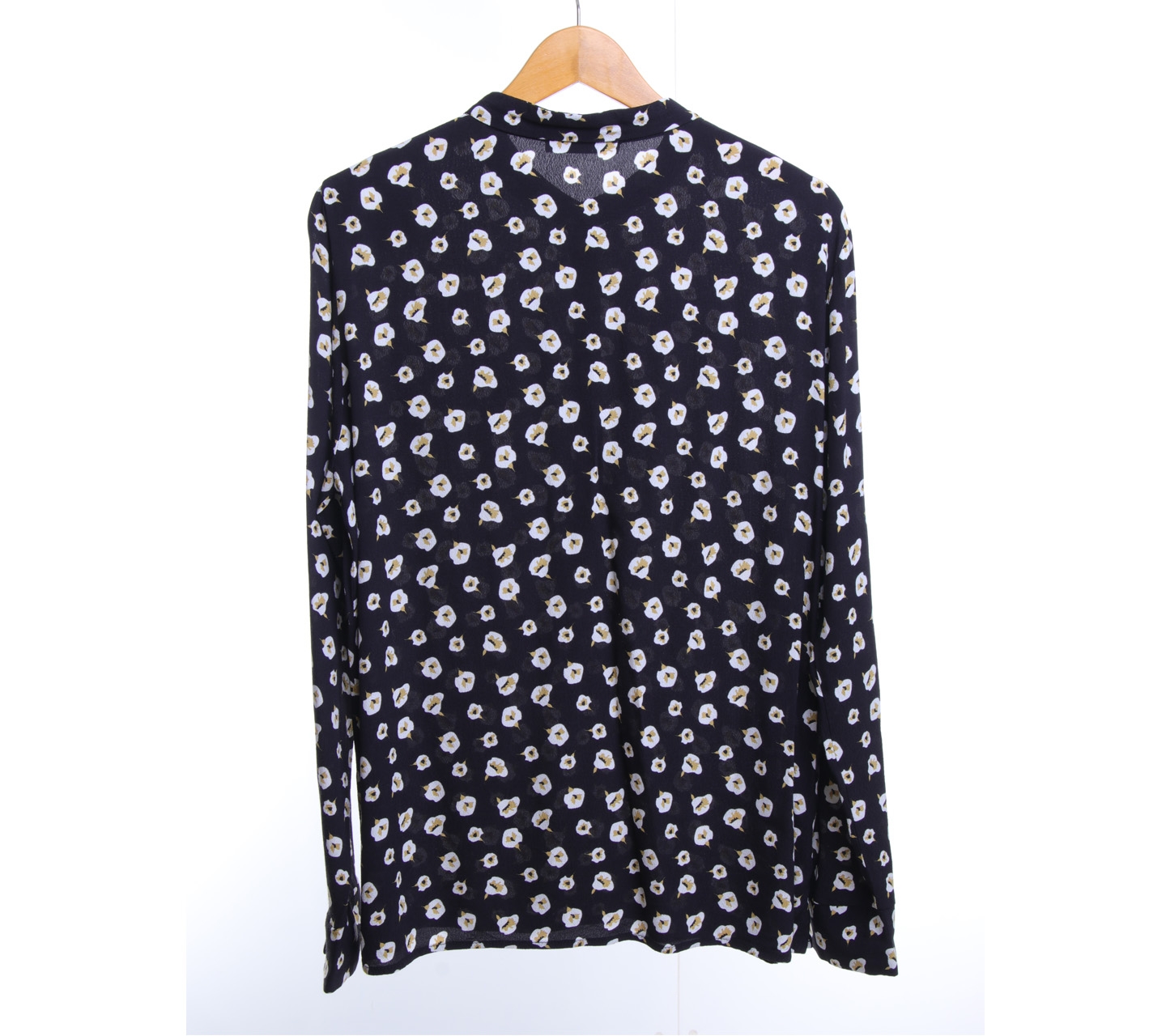 Mango Black Floral Blouse