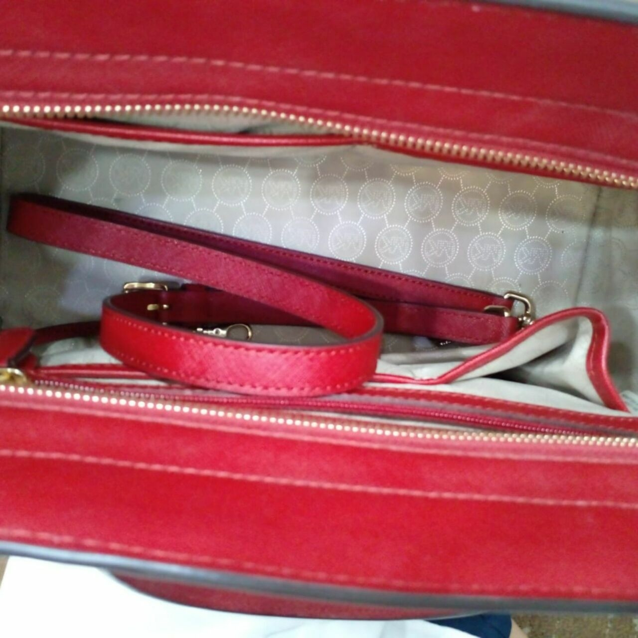 Michael Kors Selma Saffiano Red Satchel