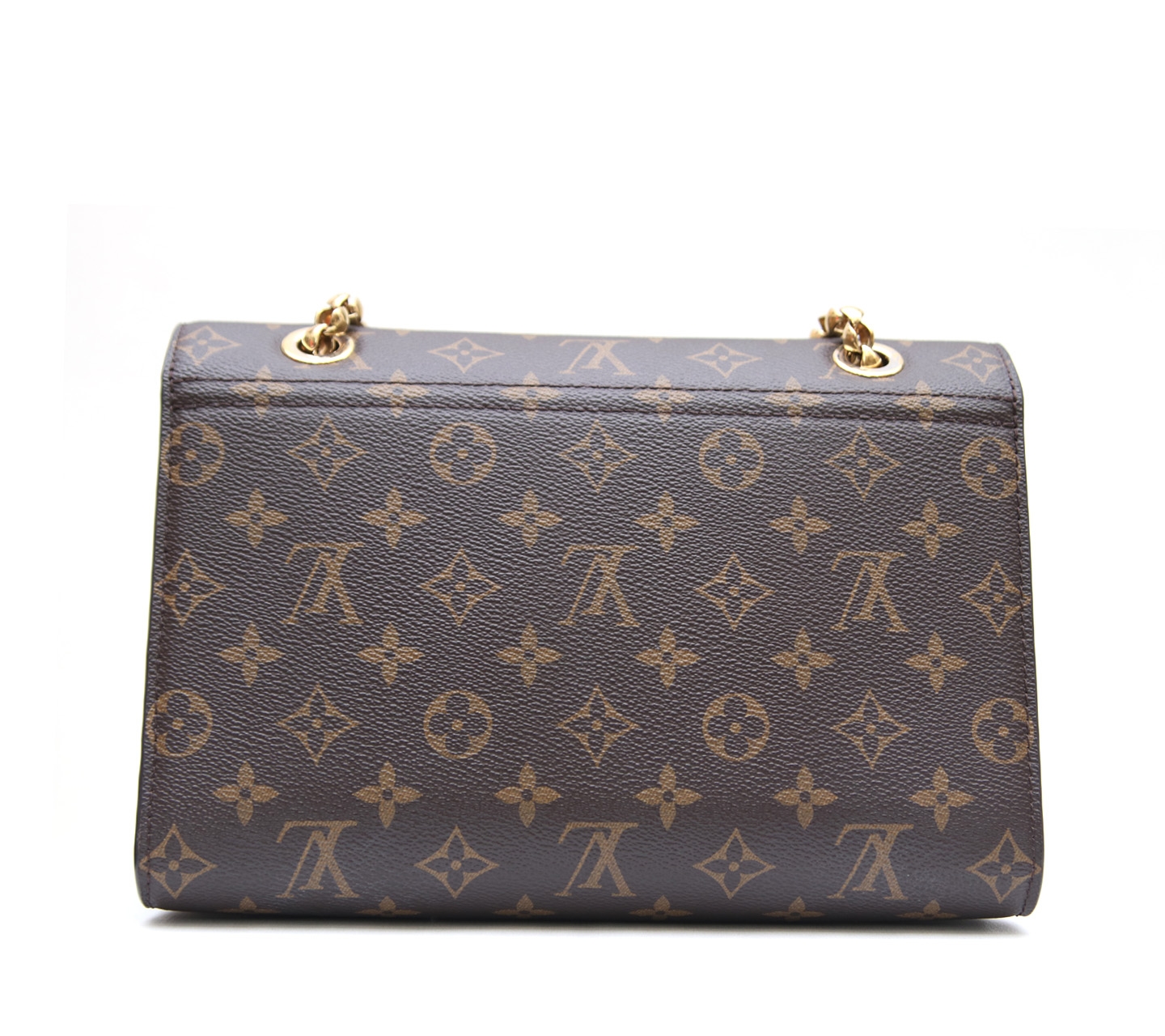 Louis Vuitton Brown Victoire Chain Bag Pairs Monogram Canvas Shoulder Bag