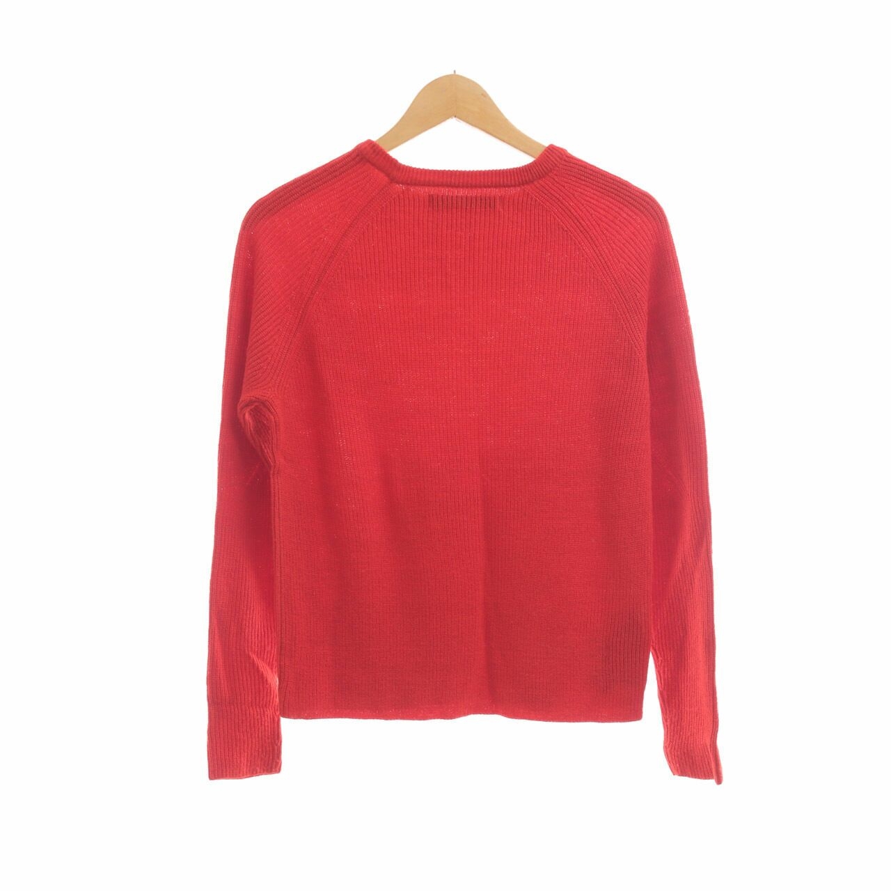 Mango Red Knit Blouse