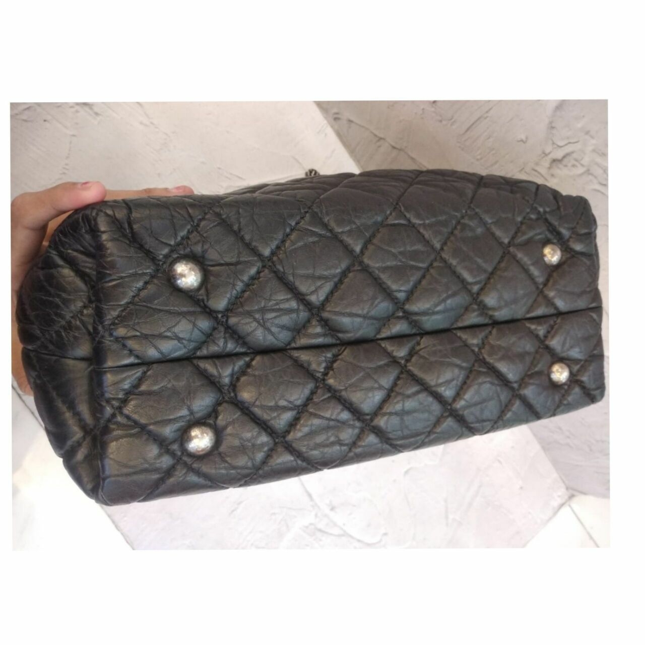 Chanel Black Quilted Aged Calfskin Leather Reissue Tote Bag