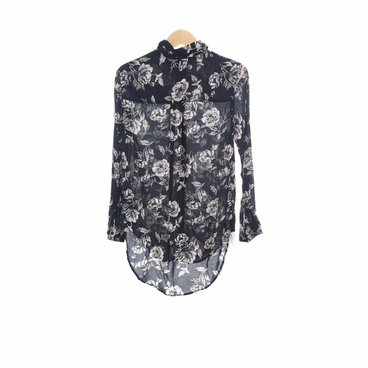 Forever 21 Black Floral Shirt