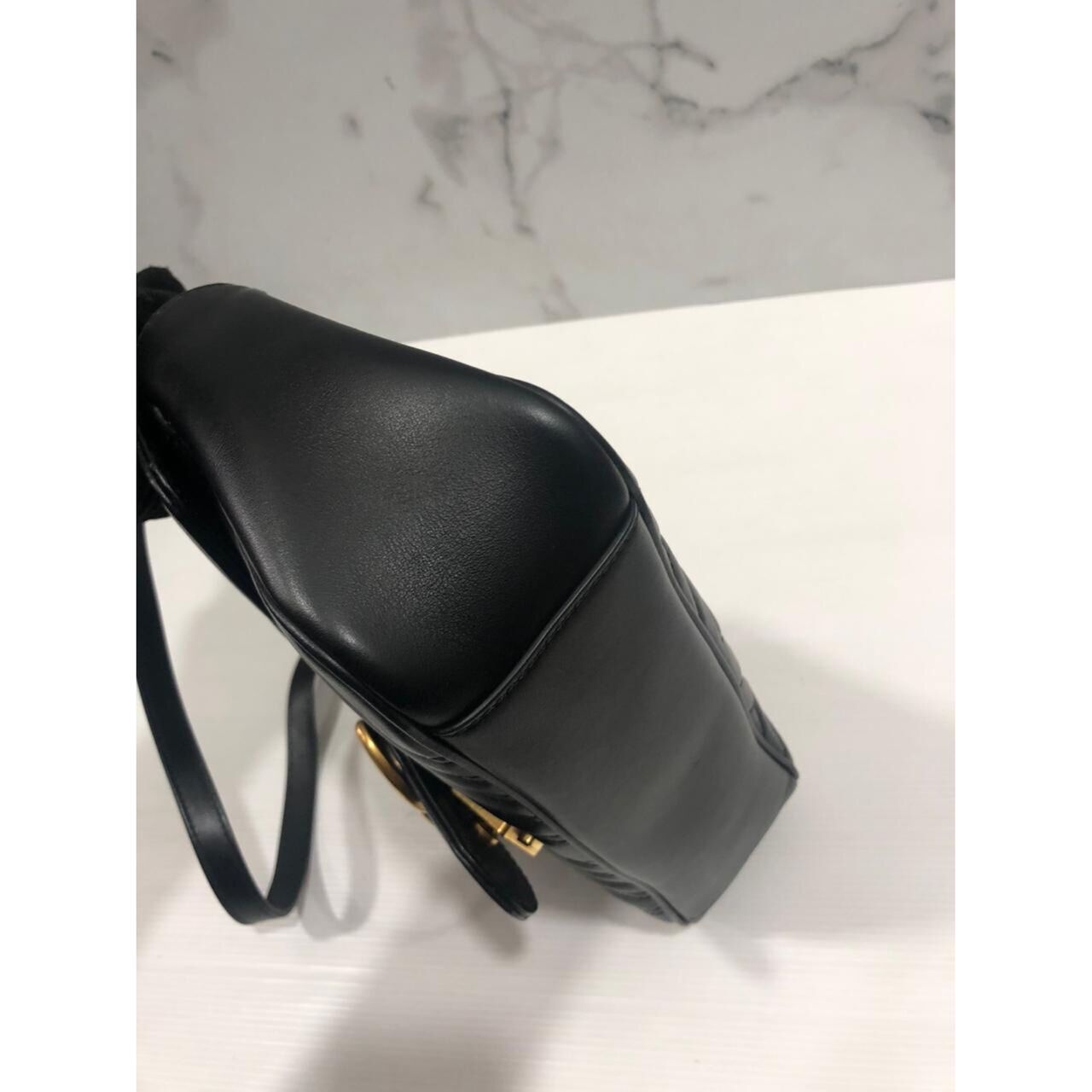 Gucci GG Marmont Small Black GHW Shoulder Bag