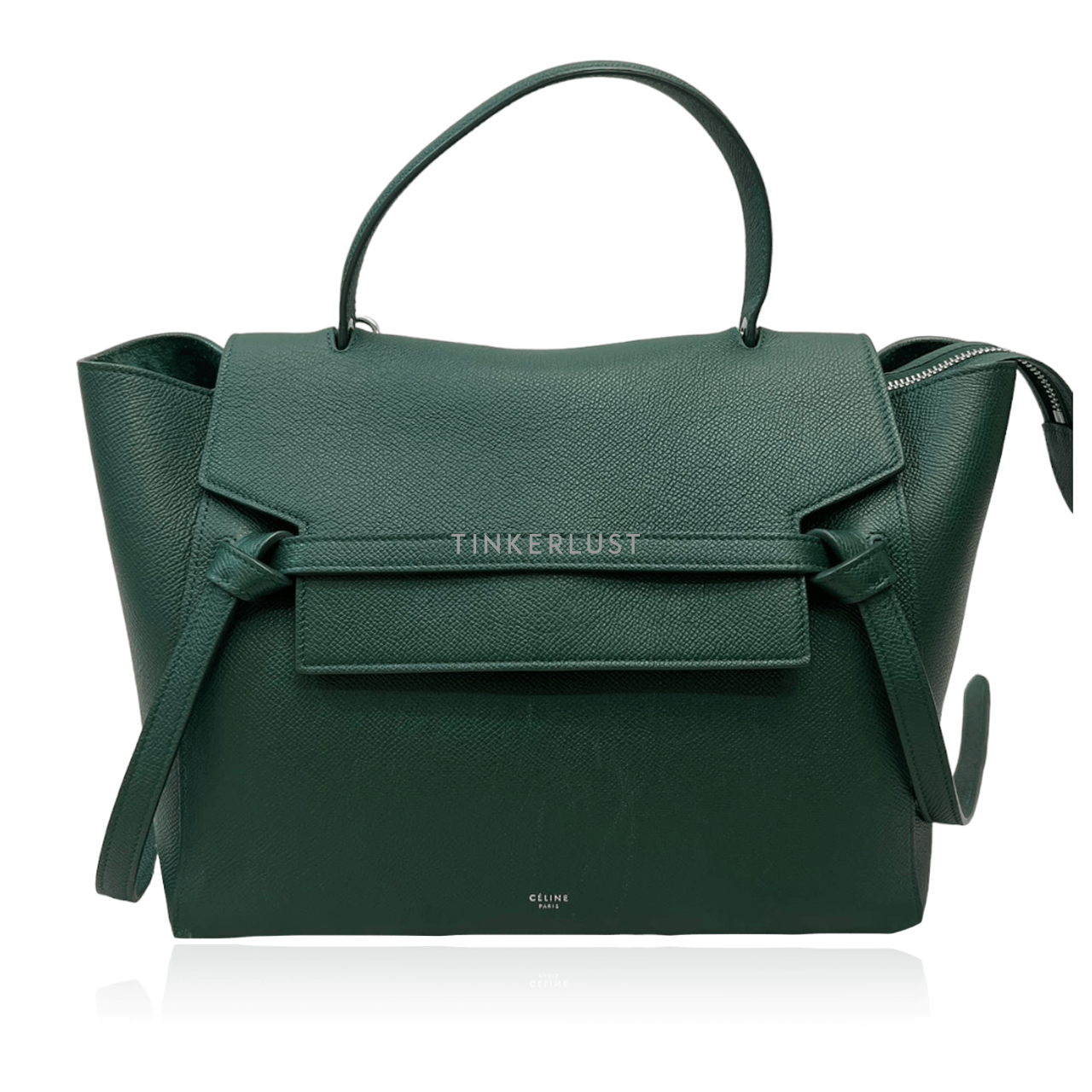 Celine Mini Beltbag Dark Green Grained 2018 Satchel