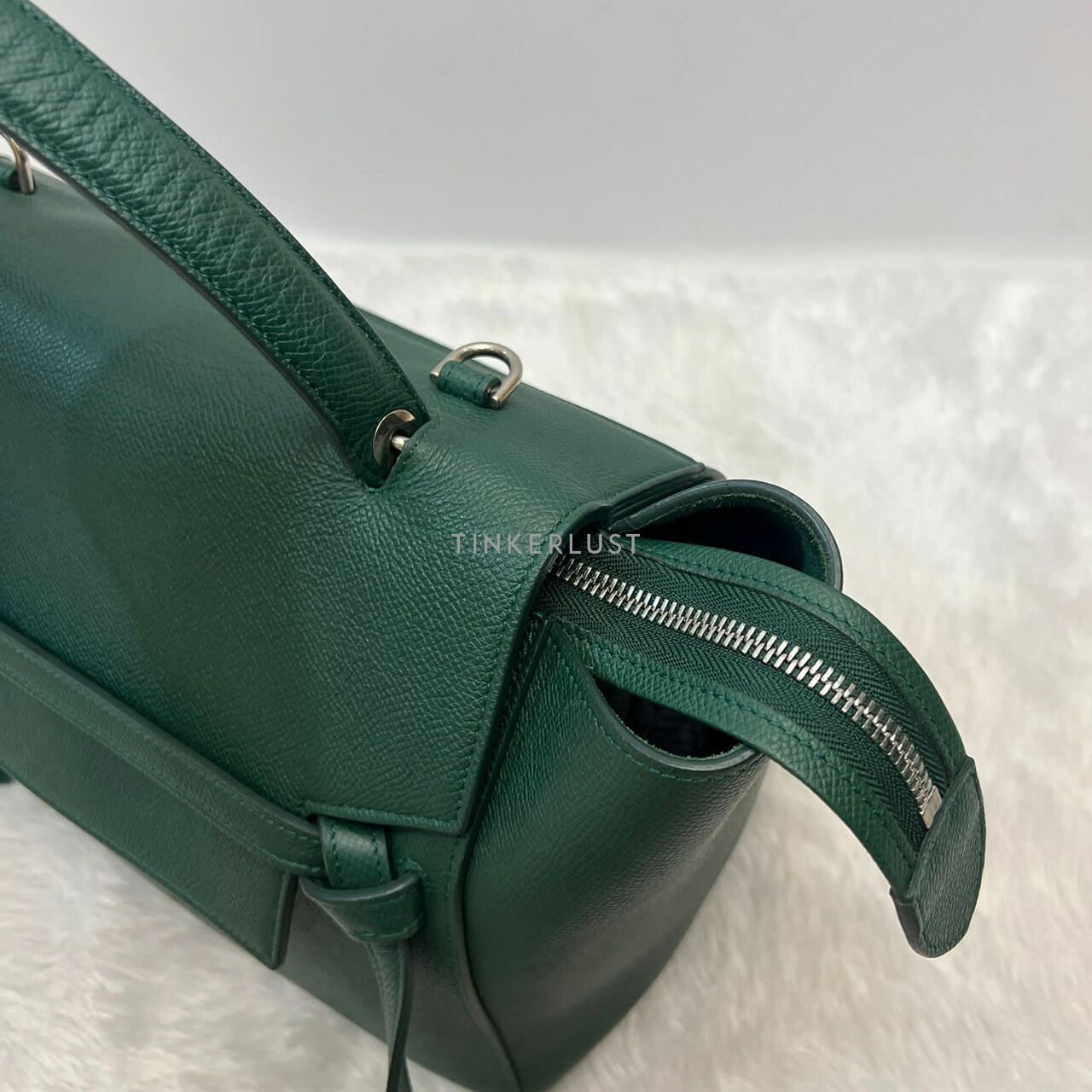 Celine Mini Beltbag Dark Green Grained 2018 Satchel