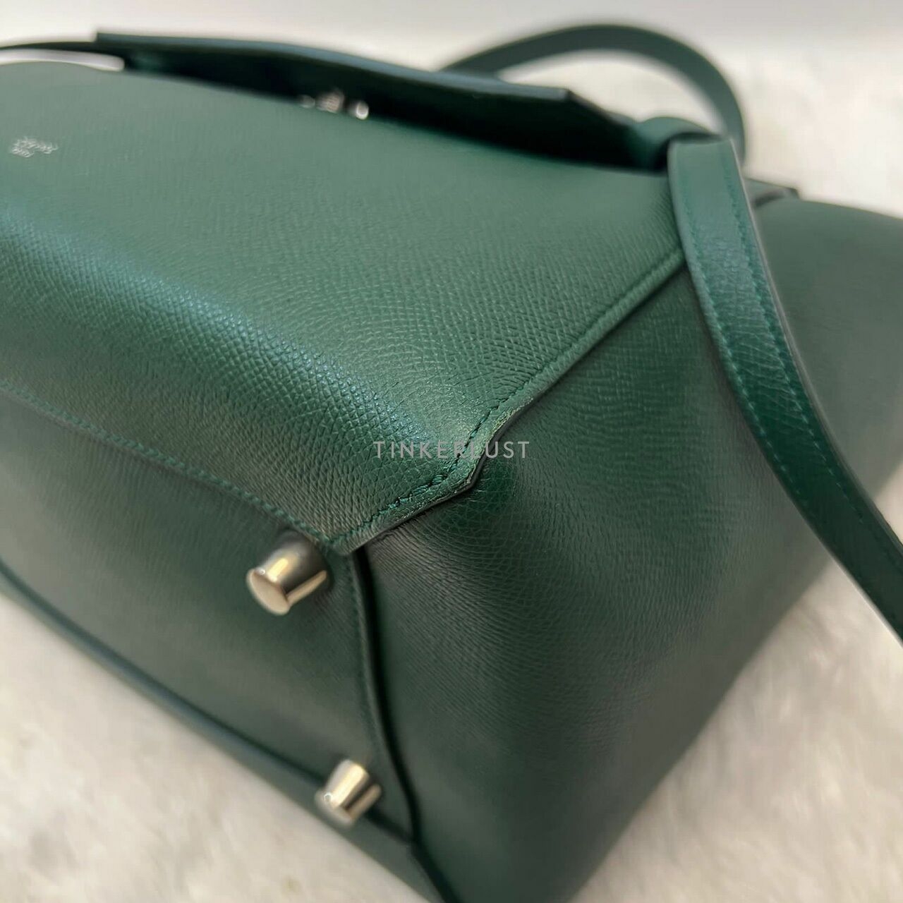 Celine Mini Beltbag Dark Green Grained 2018 Satchel