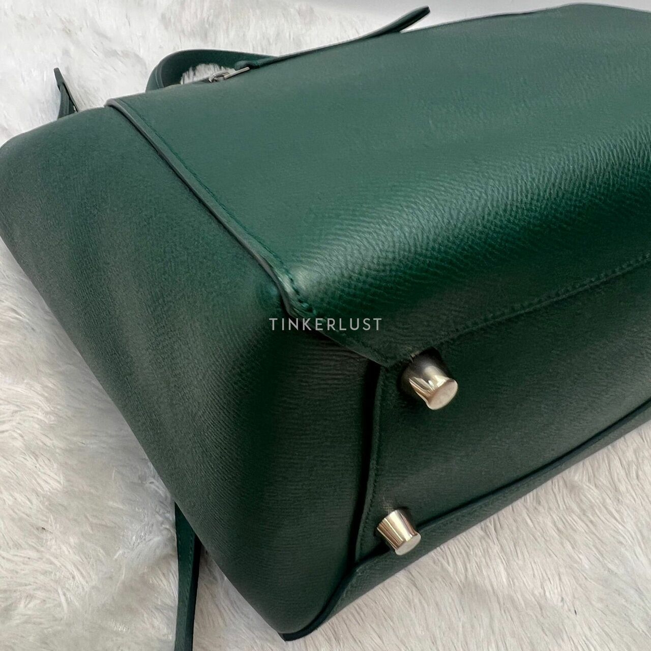 Celine Mini Beltbag Dark Green Grained 2018 Satchel