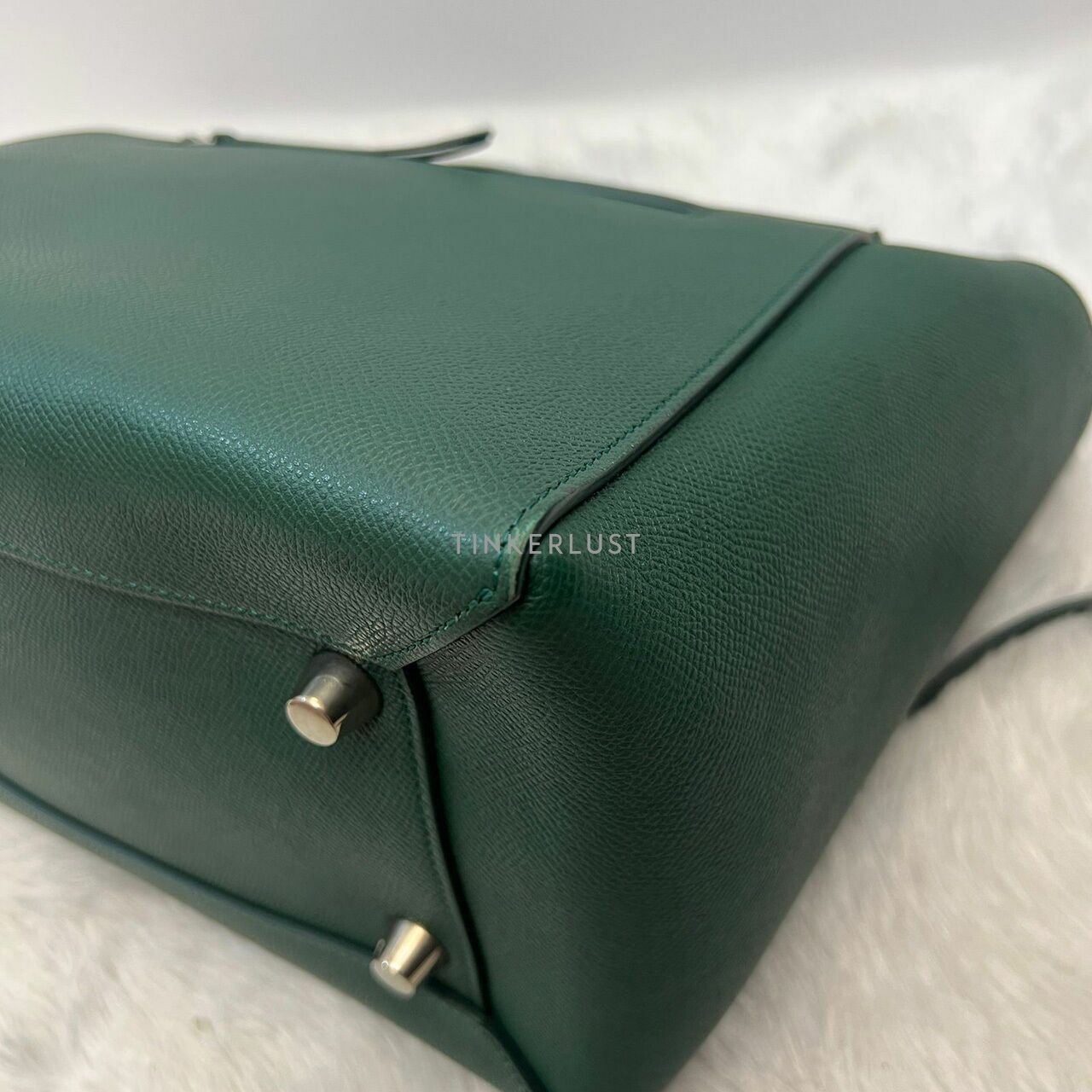 Celine Mini Beltbag Dark Green Grained 2018 Satchel