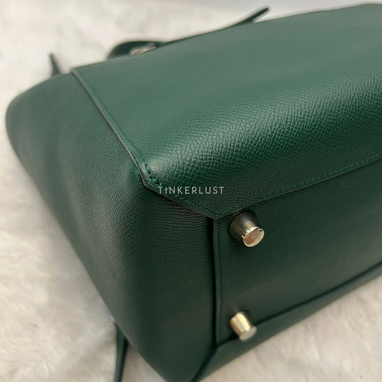 Celine Mini Beltbag Dark Green Grained 2018 Satchel