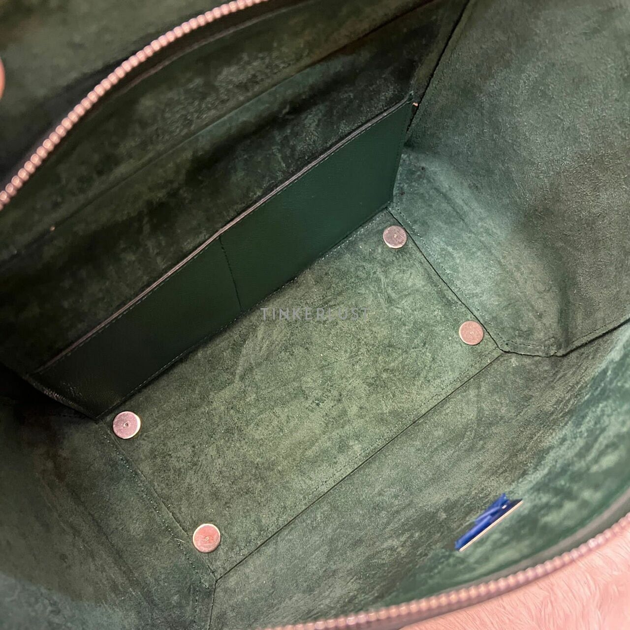 Celine Mini Beltbag Dark Green Grained 2018 Satchel