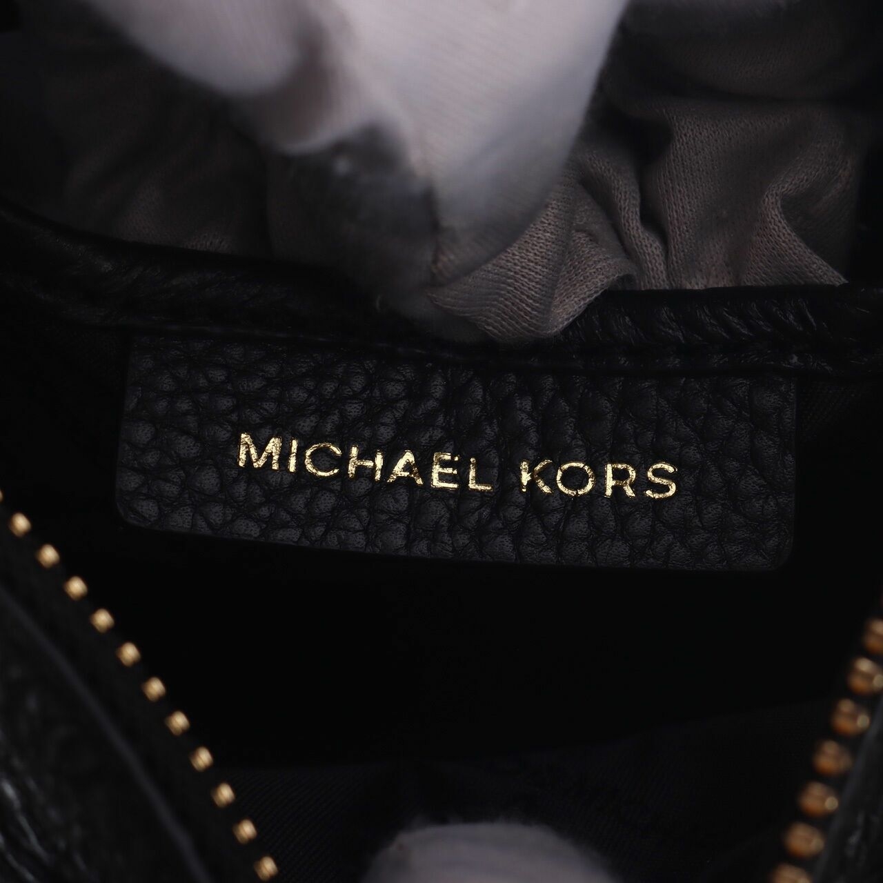 Michael Kors Lorimer Small Zip Satchel Leather Black Luggage 