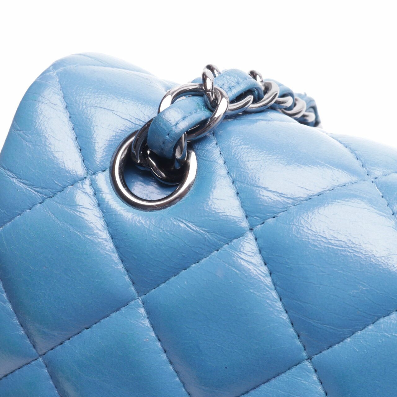  Chanel Blue Classic Shoulder Bag