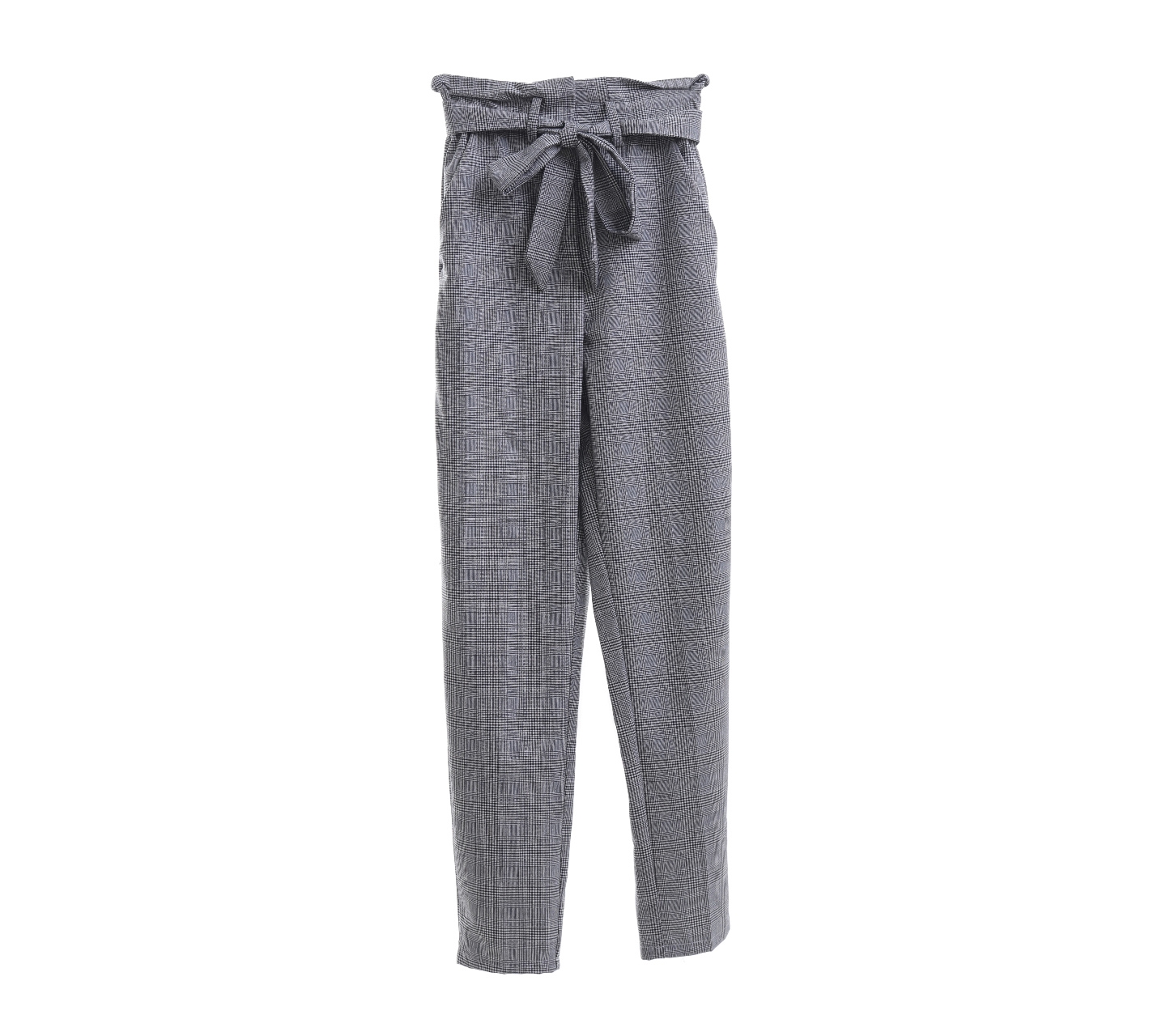 H M Grey Plaid Long Pants 