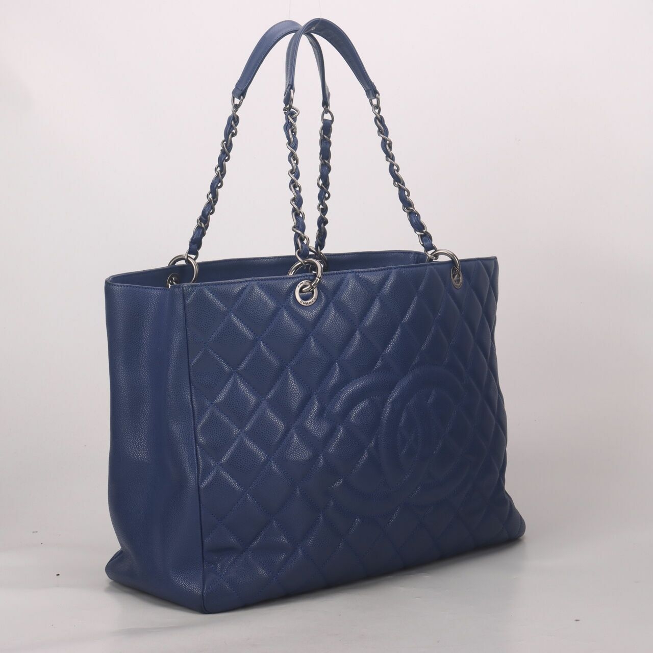 Chanel Grand Shopping Tote GST XL Blue Cavier Tote Bag #13