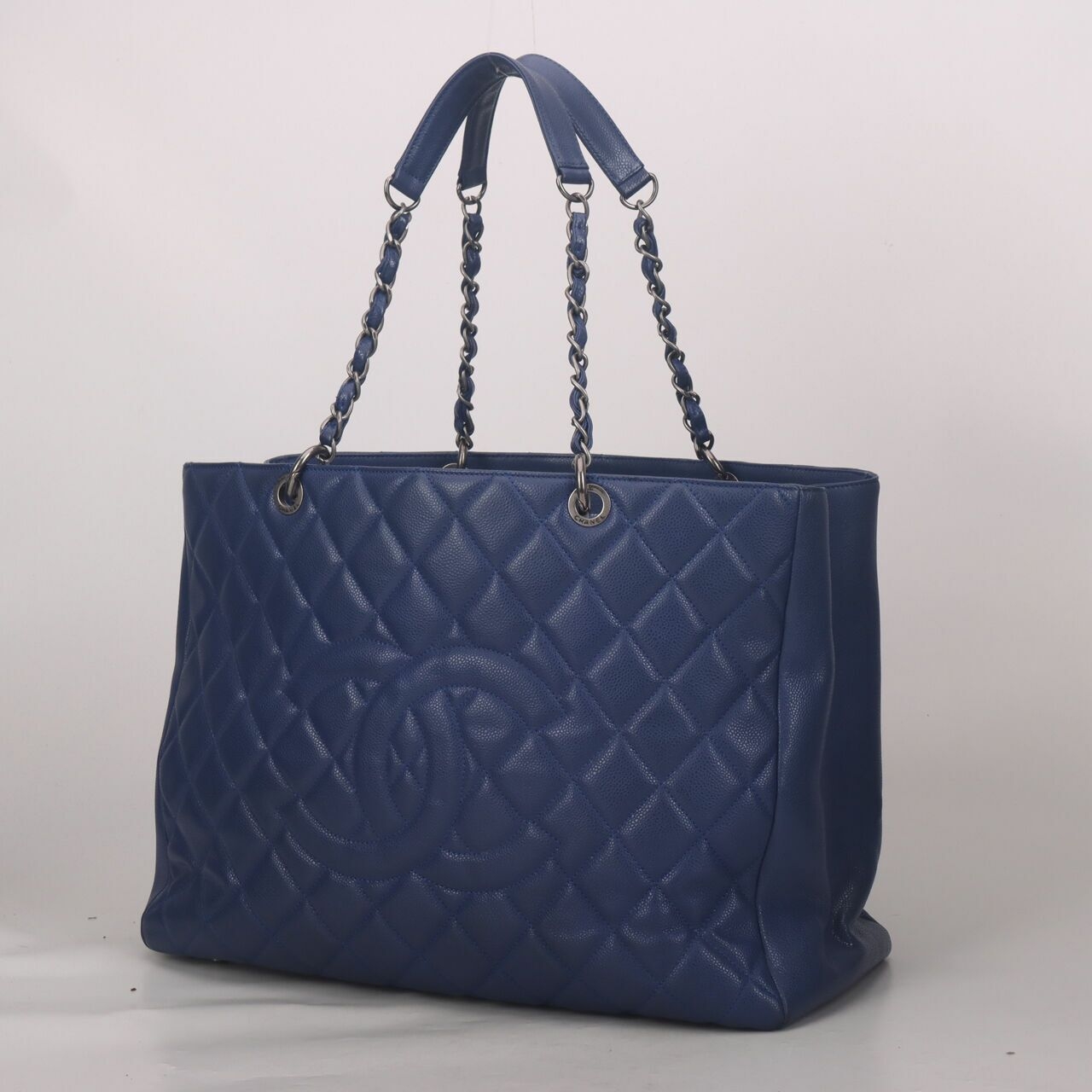 Chanel Grand Shopping Tote GST XL Blue Cavier Tote Bag #13